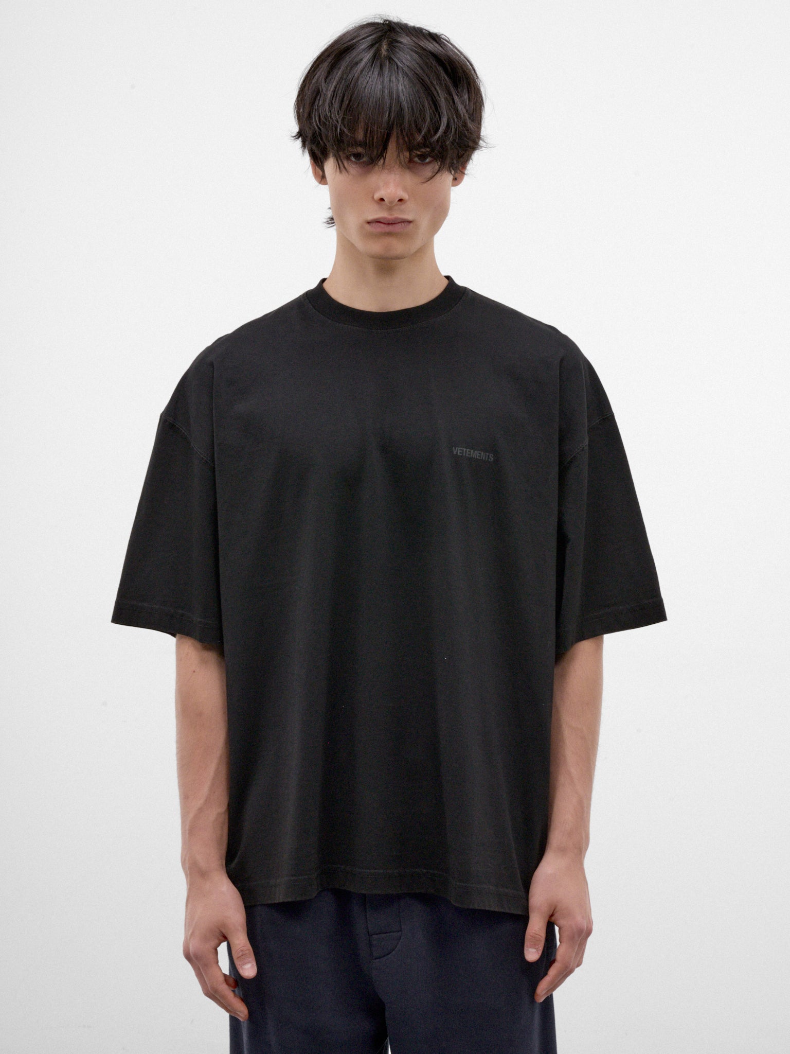 Black Cotton Logo Tee (MH27TR143B-VINTAGE-BLACK)