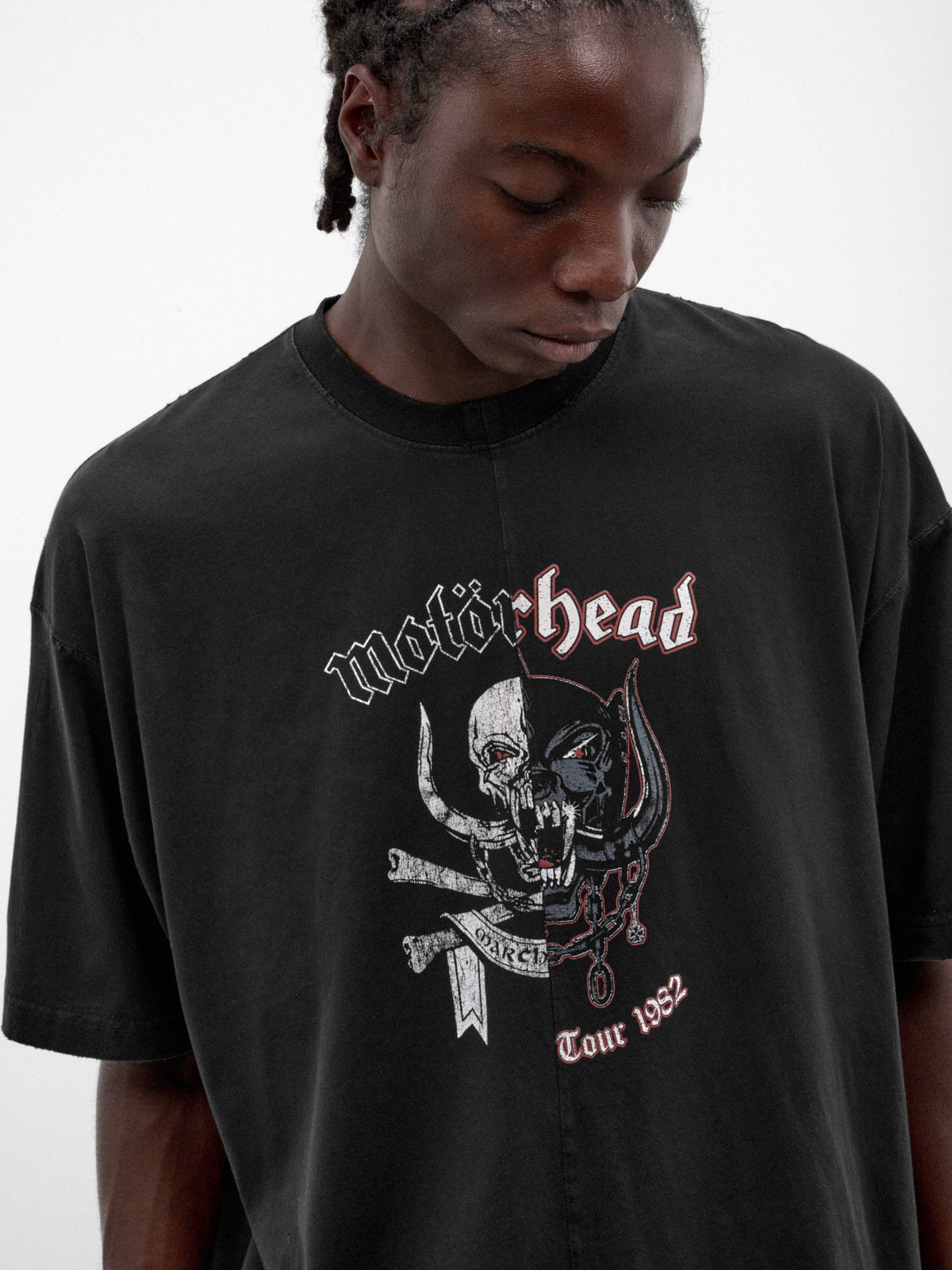 Vetements x Motörhead Graphic Cut-Up Tee (MH27TR242B-WASHED-BLACK)