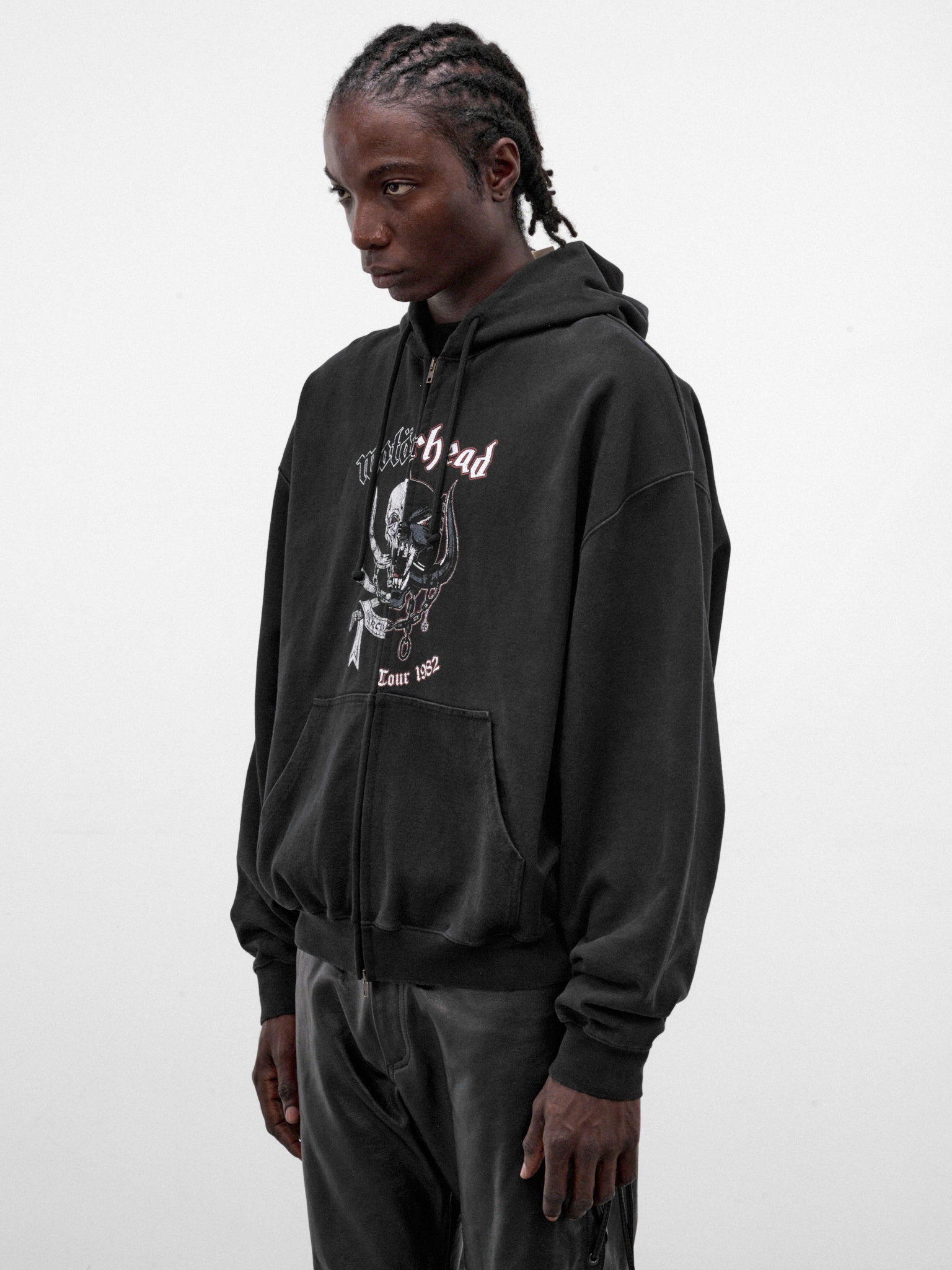 Vetements x Motörhead Graphic Cut-Up Hoodie (MH27ZU241B-WASHED-BLACK)
