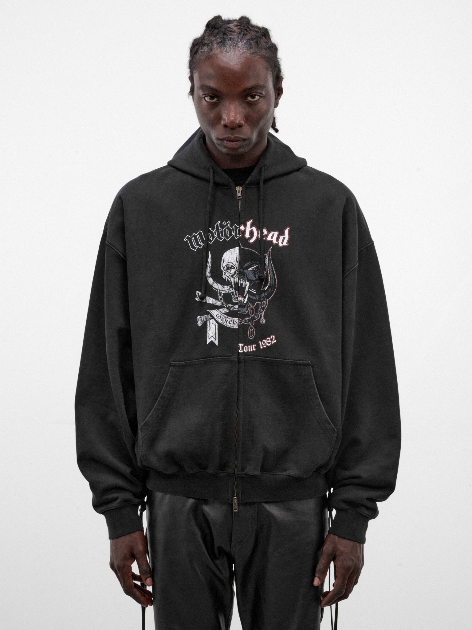 Vetements x Motörhead Graphic Cut-Up Hoodie (MH27ZU241B-WASHED-BLACK)