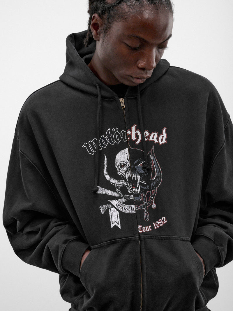 Vetements x Motörhead Graphic Cut-Up Hoodie (MH27ZU241B-WASHED-BLACK)