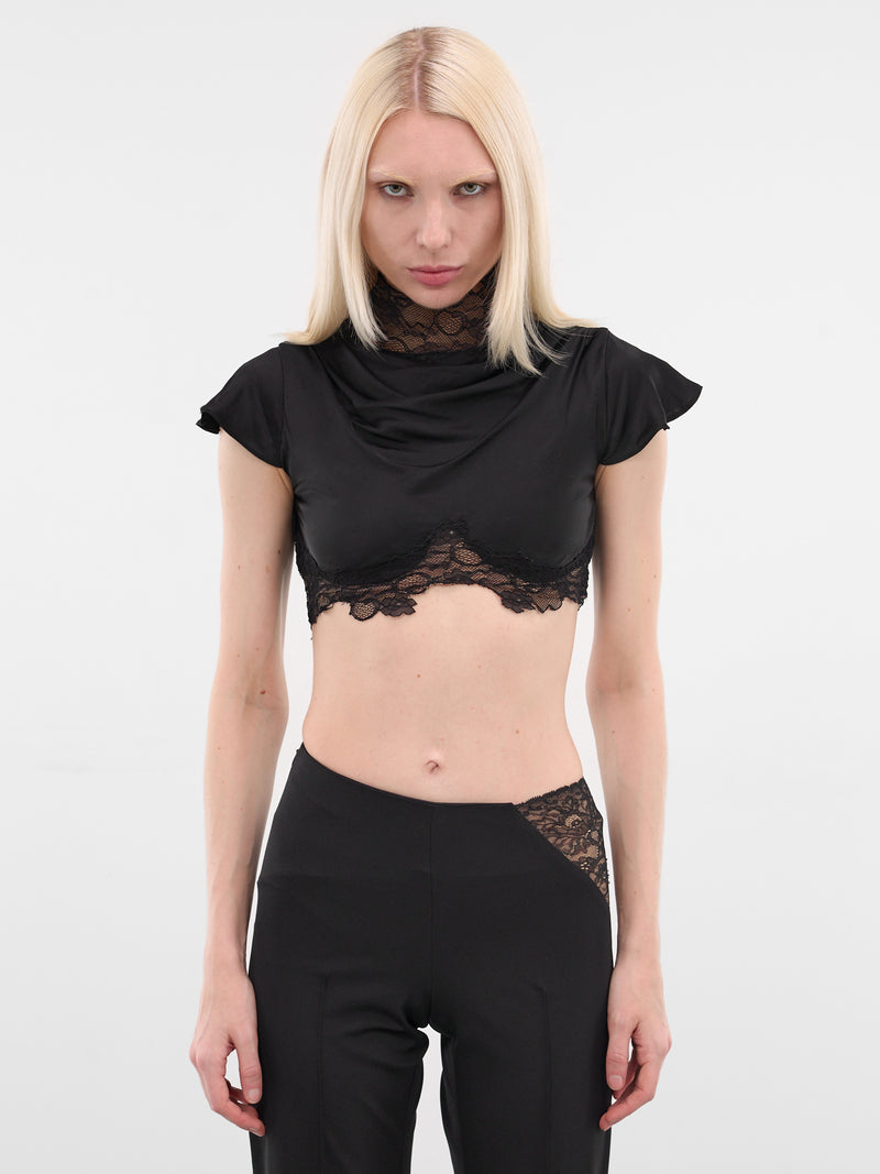Midnight Lace Crop Top (MIDNIGHT-LACE-BLACK)