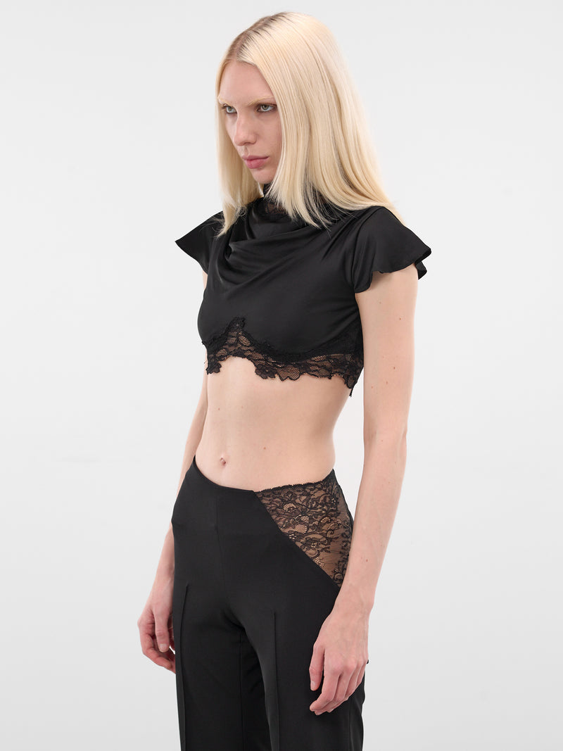 Midnight Lace Crop Top (MIDNIGHT-LACE-BLACK)
