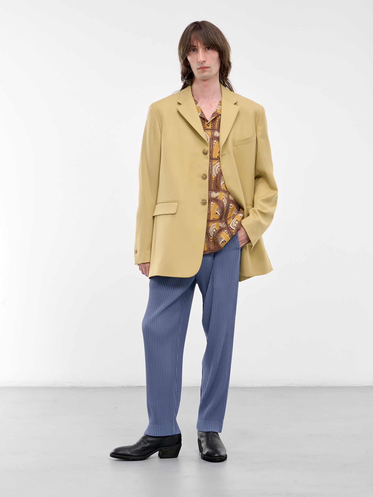 Duane Crochet Patchwork Shirt (DUANE-M22W692-CROCHET-PATCHWOR)