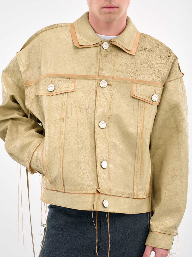 'Aztec Clay' Deconstructed Lambskin Jacket (AZTEC-CLAY-DECONSTRUCTED-STYLE)