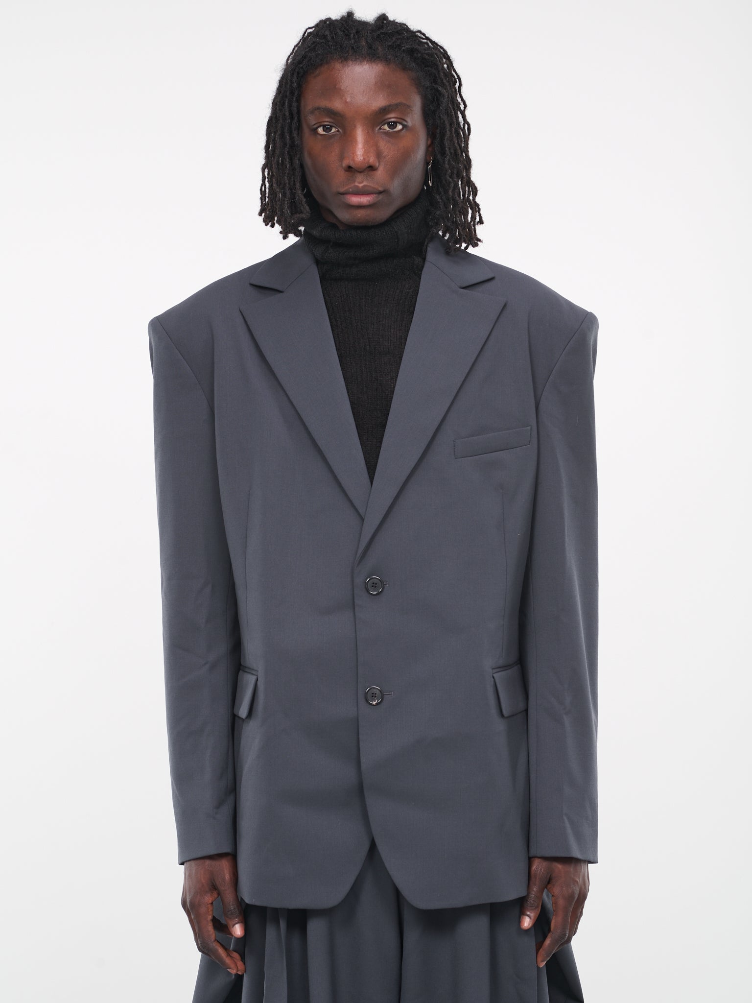 Oversized Blazer (MJ014W-LSW-DARK-GREY)