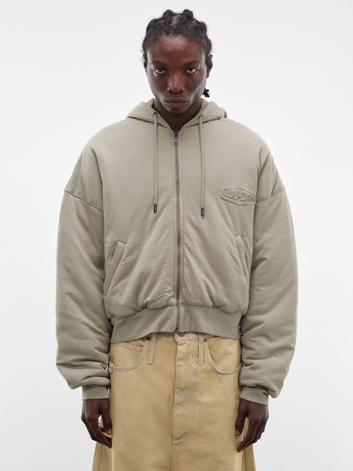 Vetiver Wadded Zip Hoodie (MJ038J-LJ-800-VETIVER)