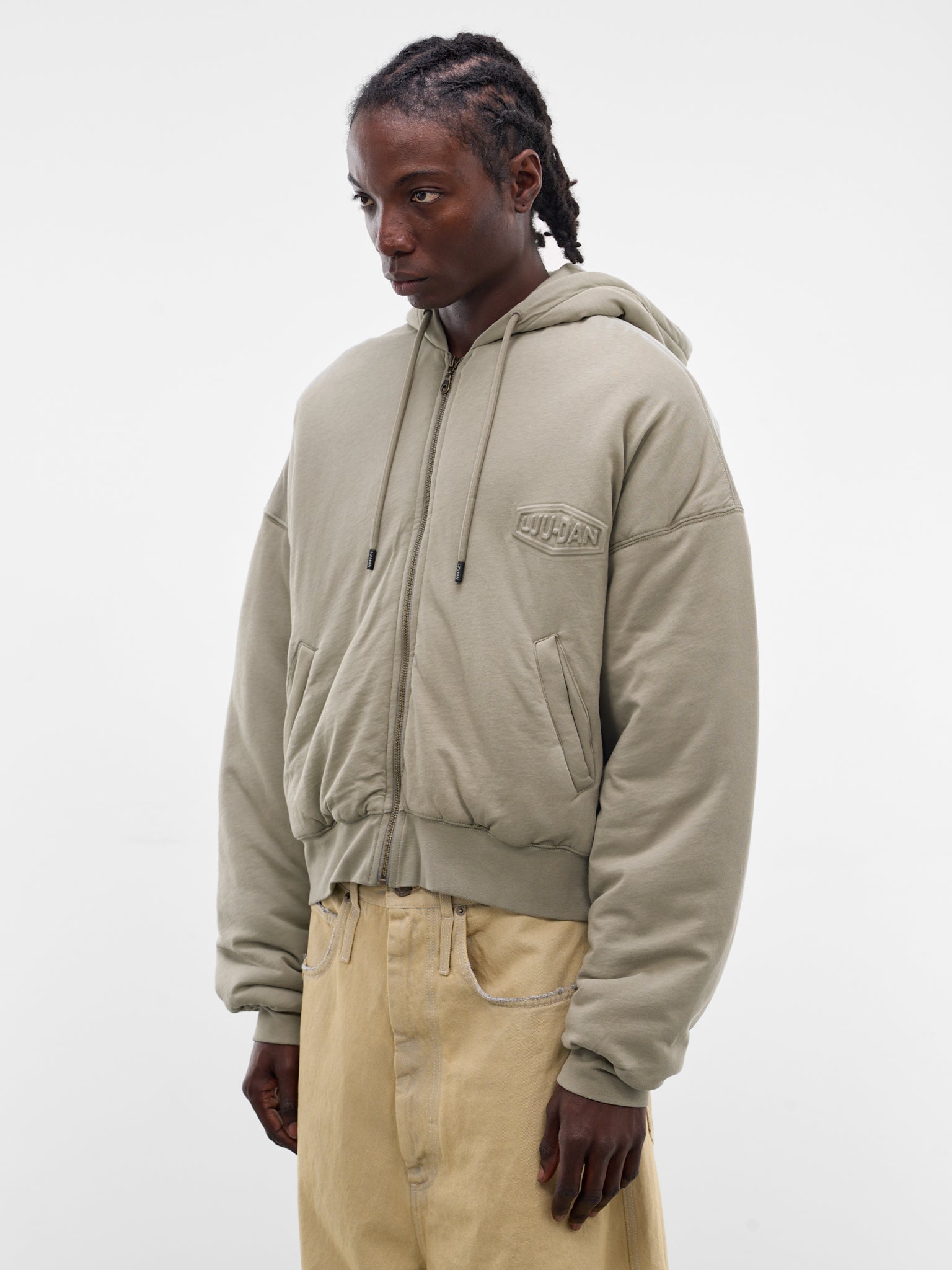 Vetiver Wadded Zip Hoodie (MJ038J-LJ-800-VETIVER)