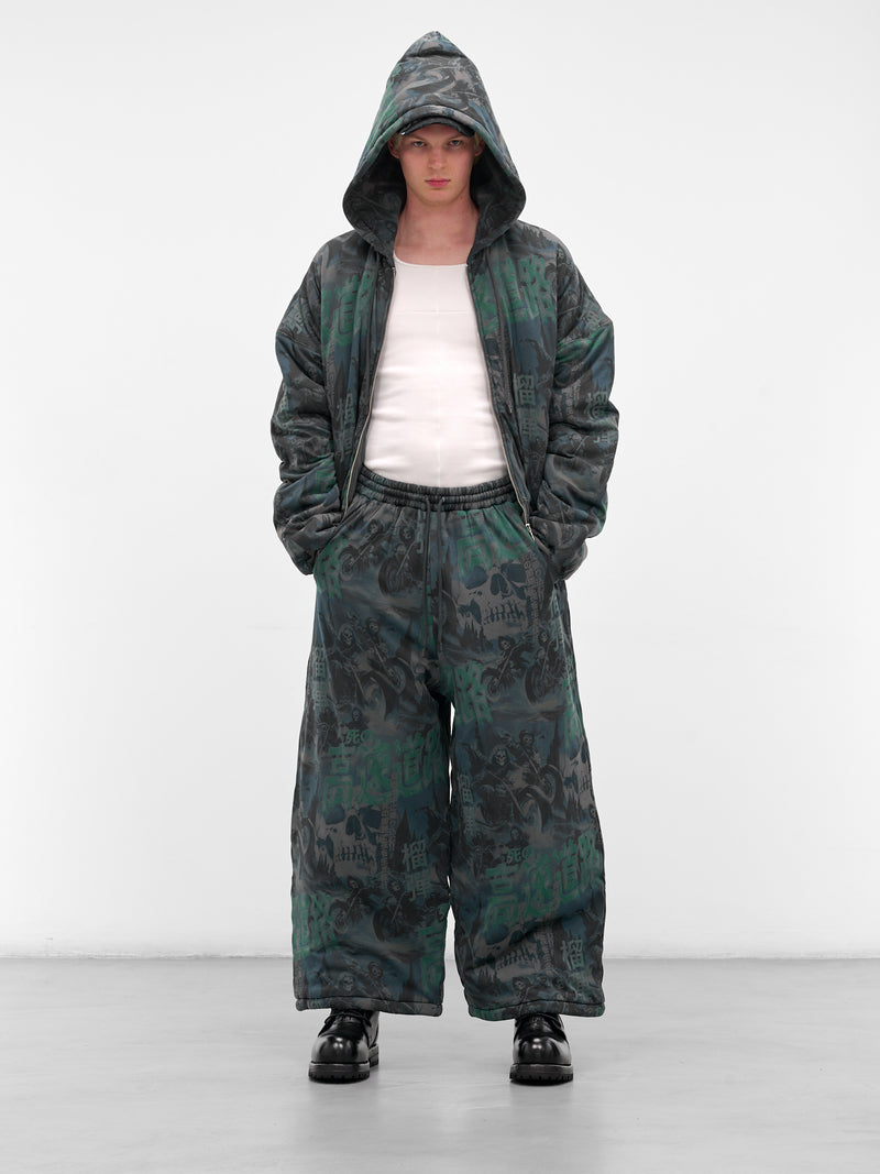 Ghost Rider Wadded Bontan Sweatpants (MP095J-HJ-DARK-SMOKE)