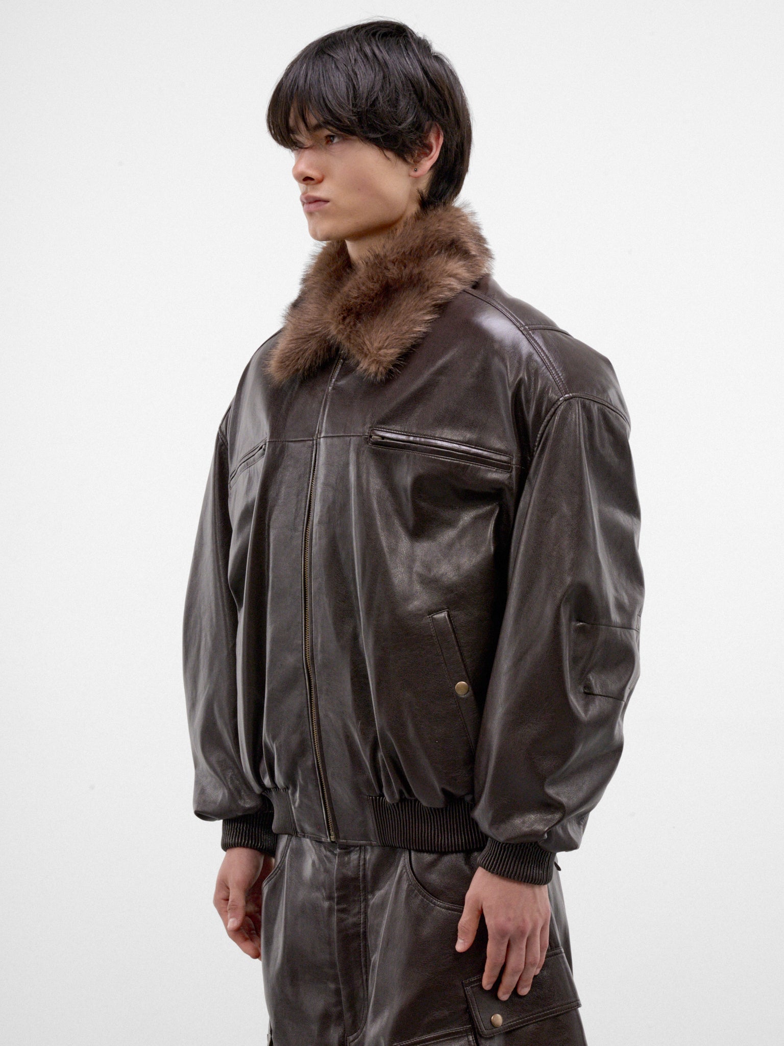 Grease Oversized Cargo Flight Jacket (MJ084W-GFL-200-GREASE)