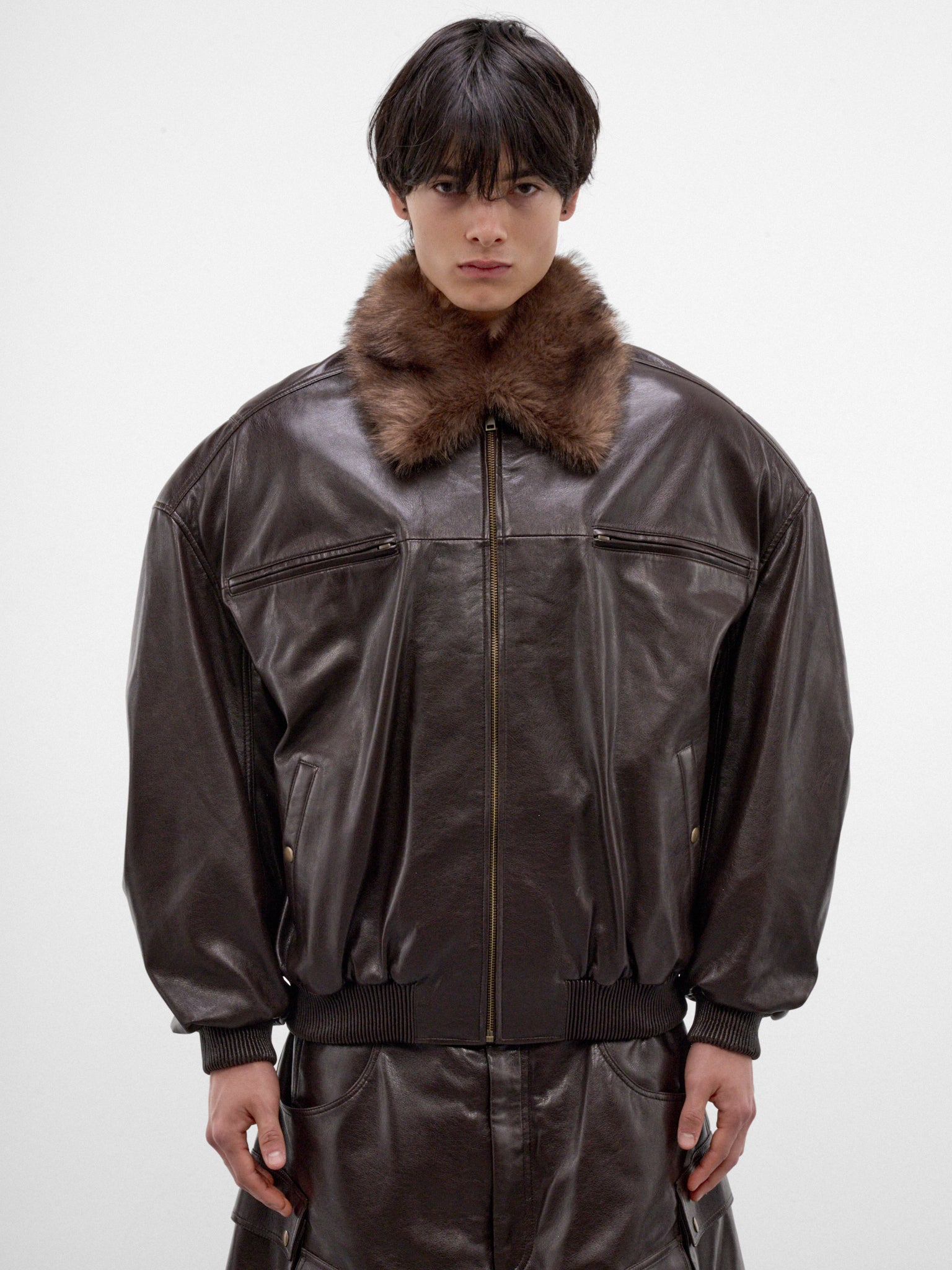 Grease Oversized Cargo Flight Jacket (MJ084W-GFL-200-GREASE)