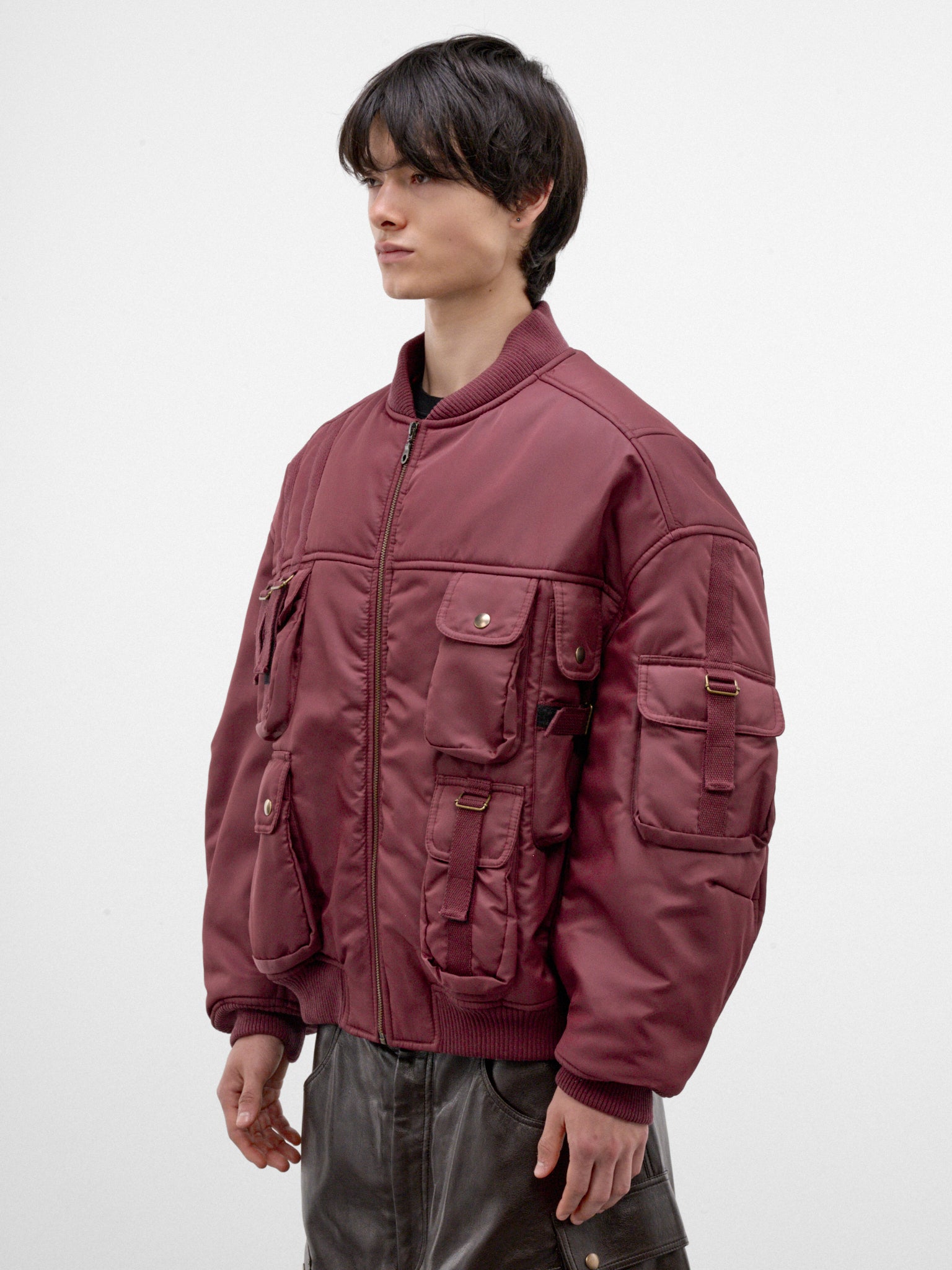 Blood Oversized Bomber Jacket (MJ088W-BN-507-DRIED-BLOOD)