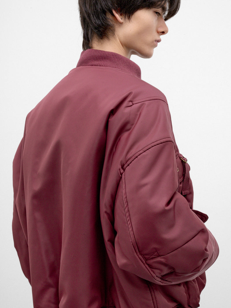 Blood Oversized Bomber Jacket (MJ088W-BN-507-DRIED-BLOOD)