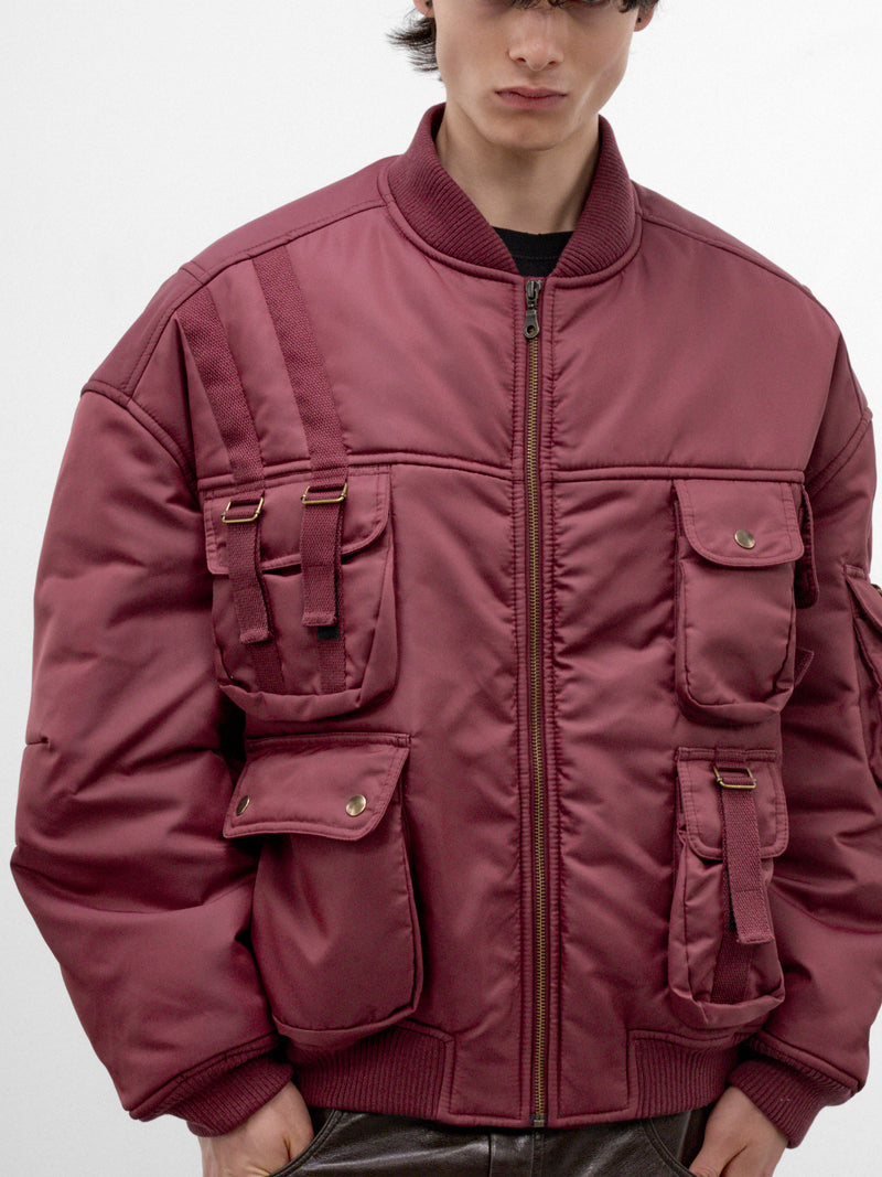 Blood Oversized Bomber Jacket (MJ088W-BN-507-DRIED-BLOOD)