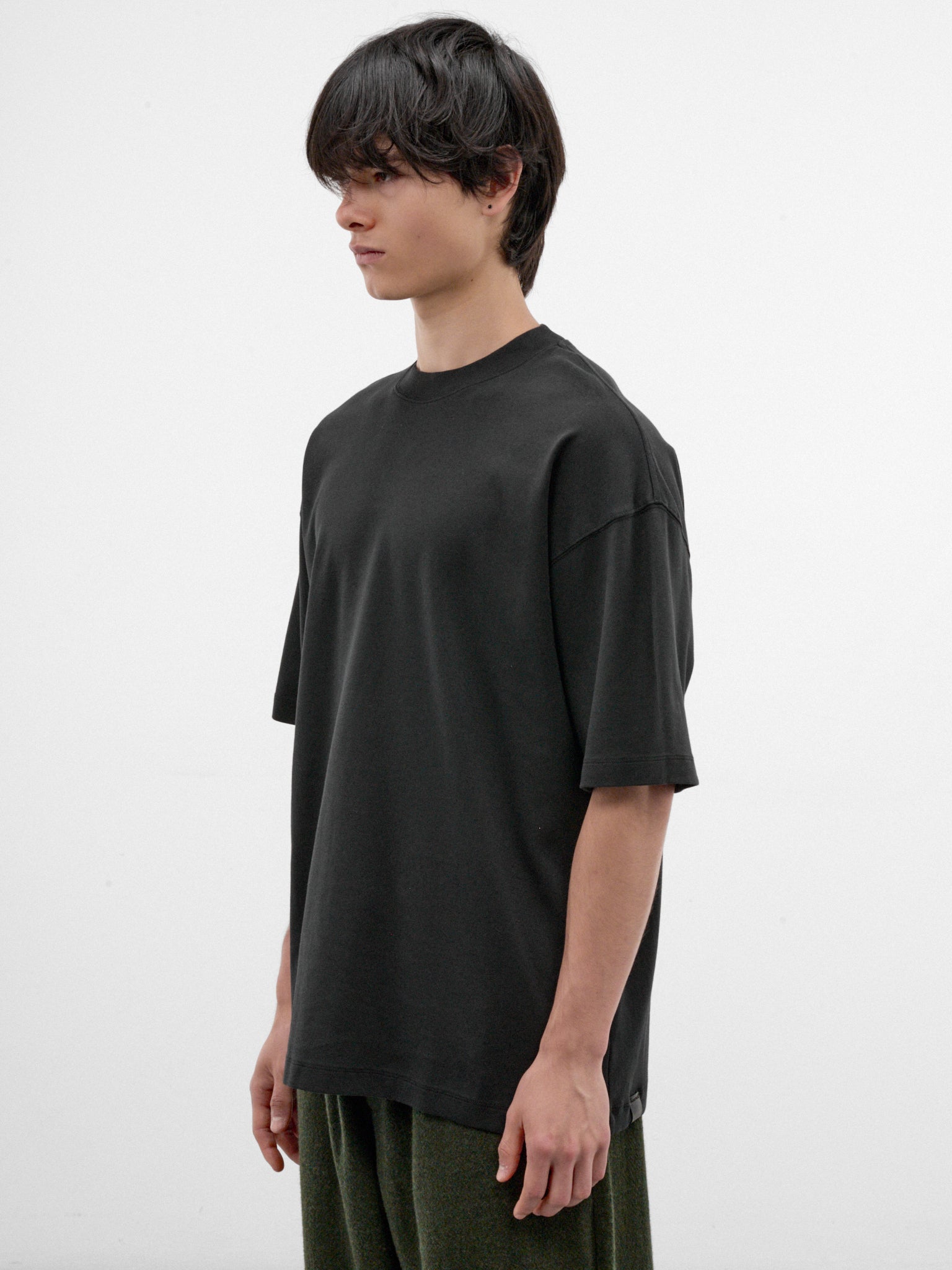 Black Cotton Oversized Tee (MJE09-JER01-BLACK)