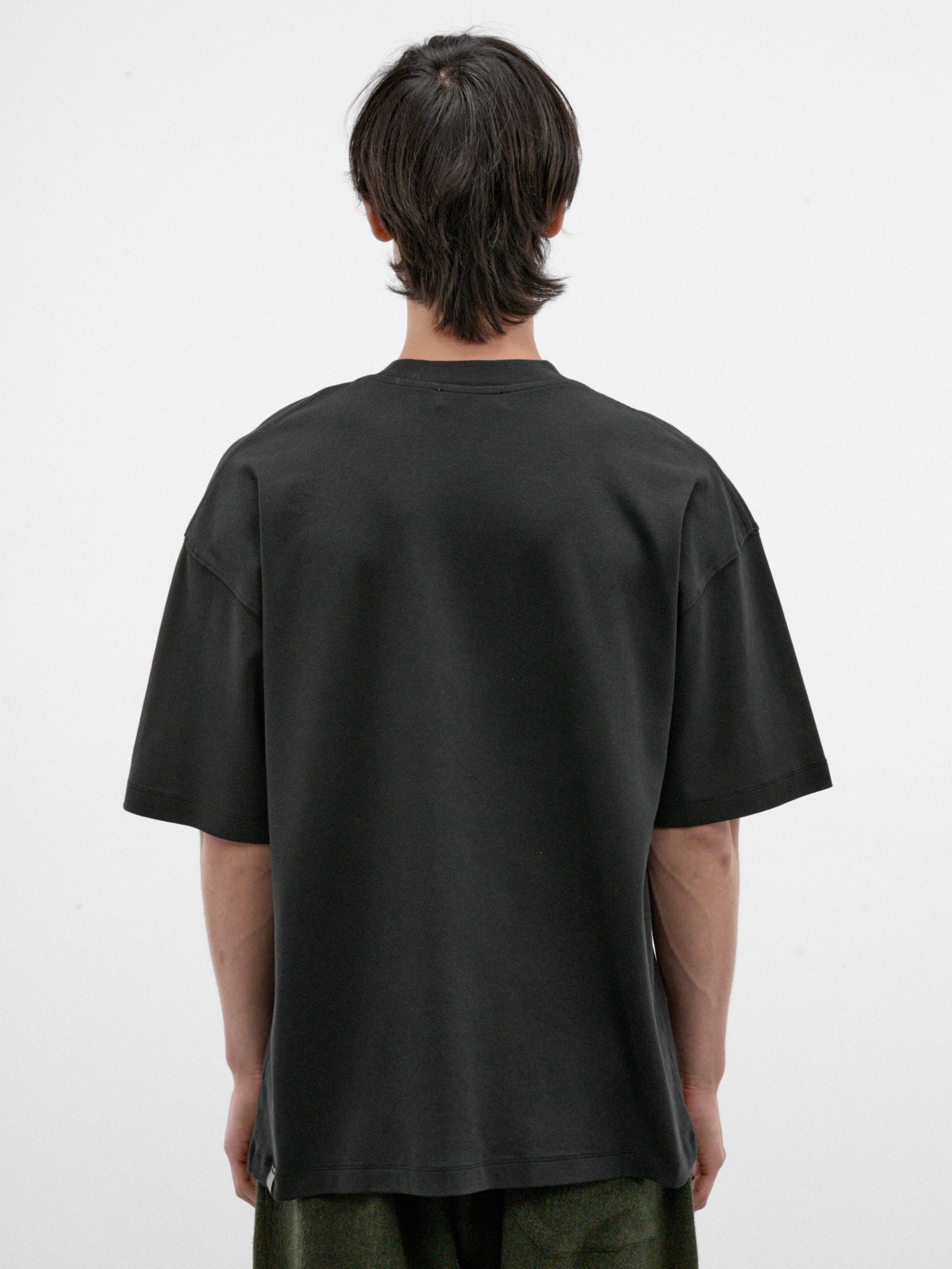 Black Cotton Oversized Tee (MJE09-JER01-BLACK)