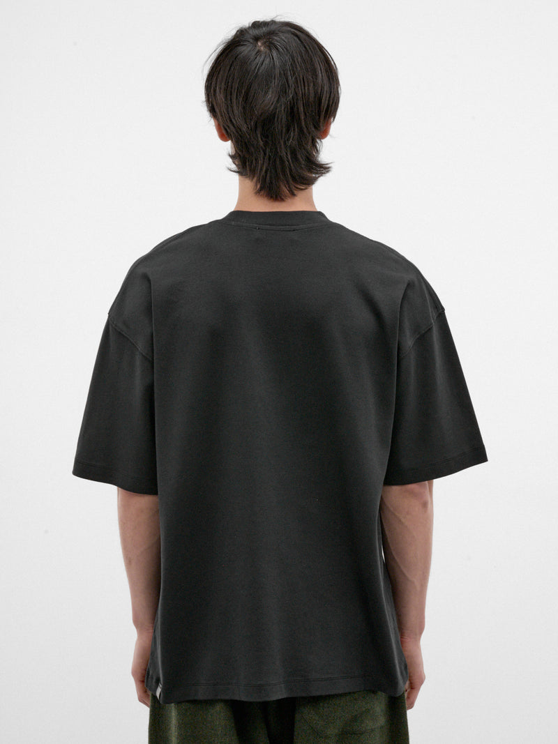 Black Cotton Oversized Tee (MJE09-JER01-BLACK)