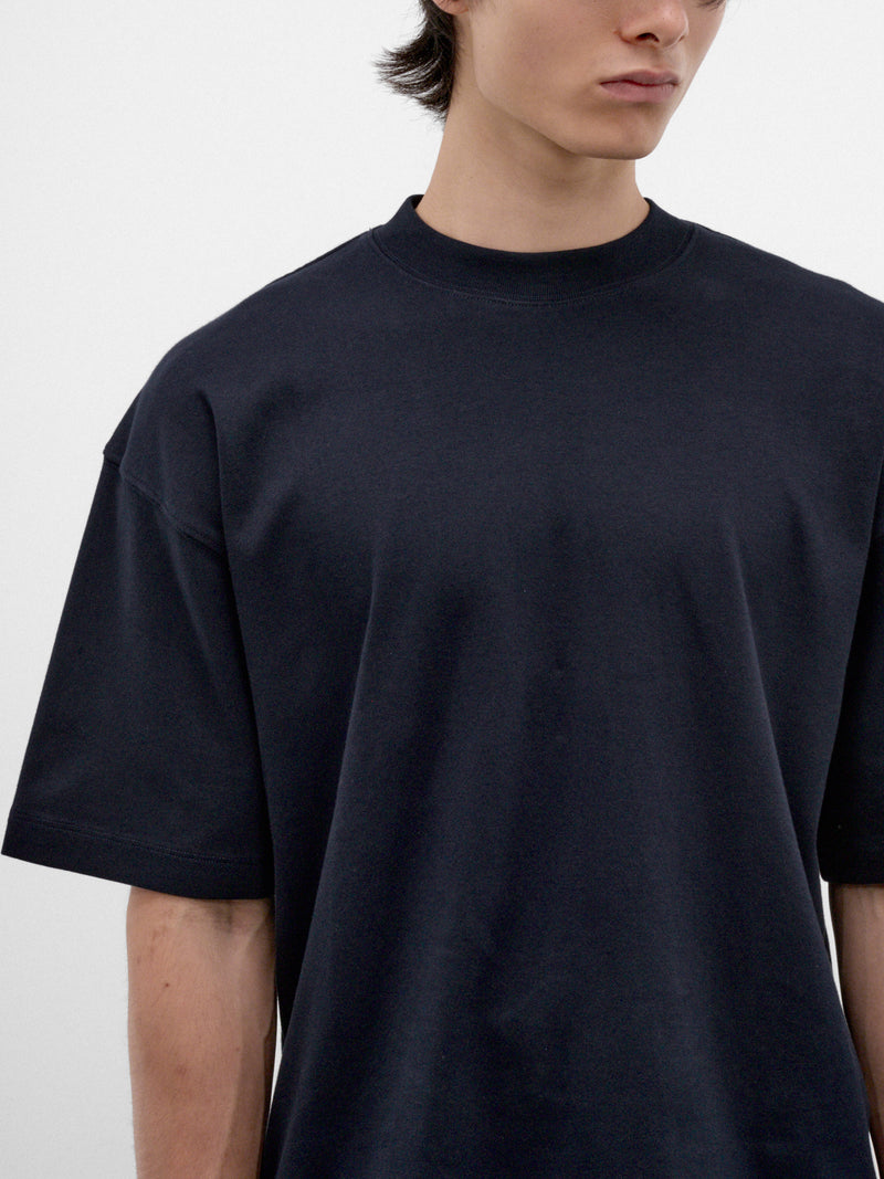 Navy Cotton Oversized Tee (MJE09-JER01-DARK-BLUE)