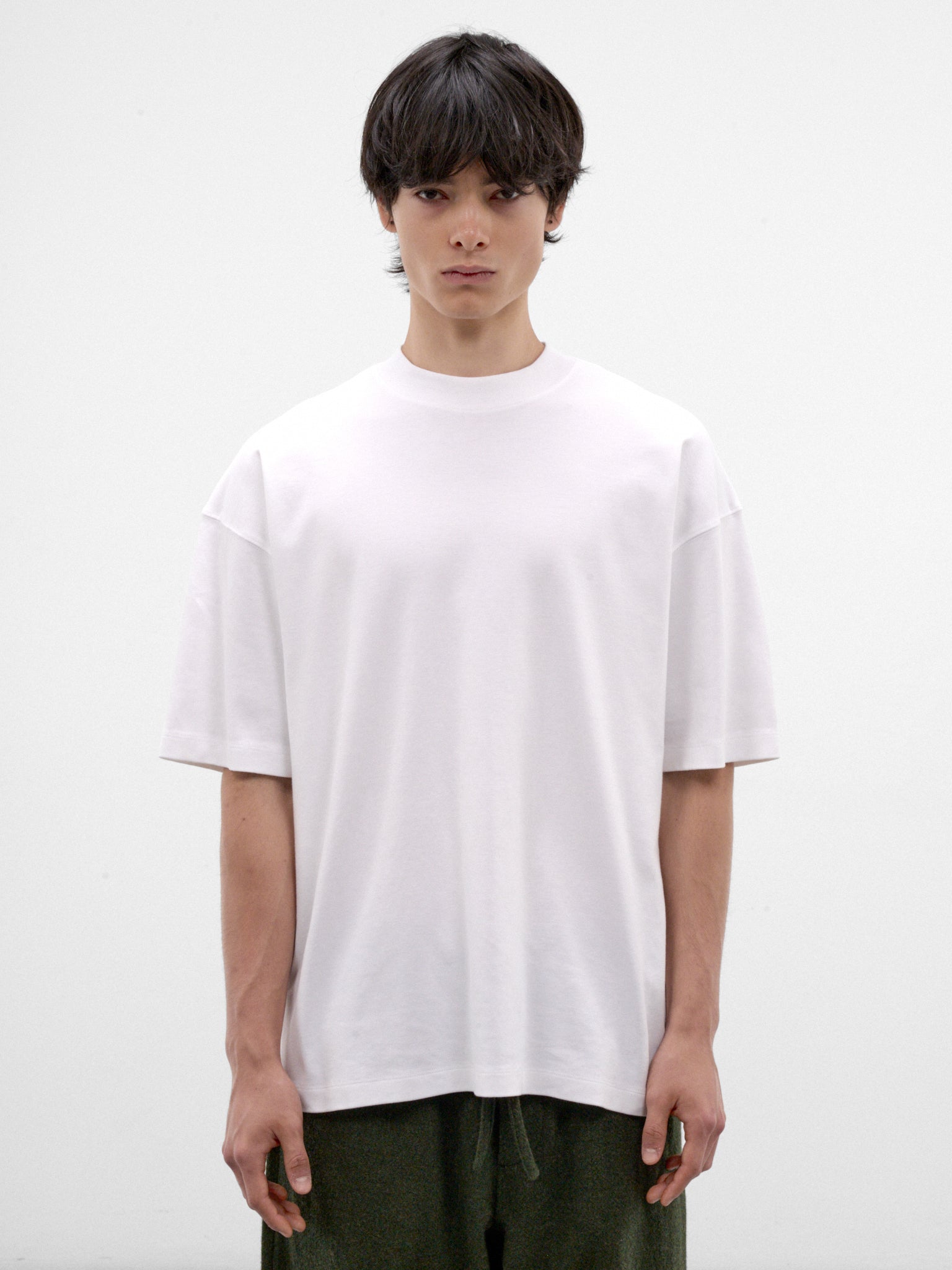 White Cotton Oversized Tee (MJE09-JER01-WHITE)