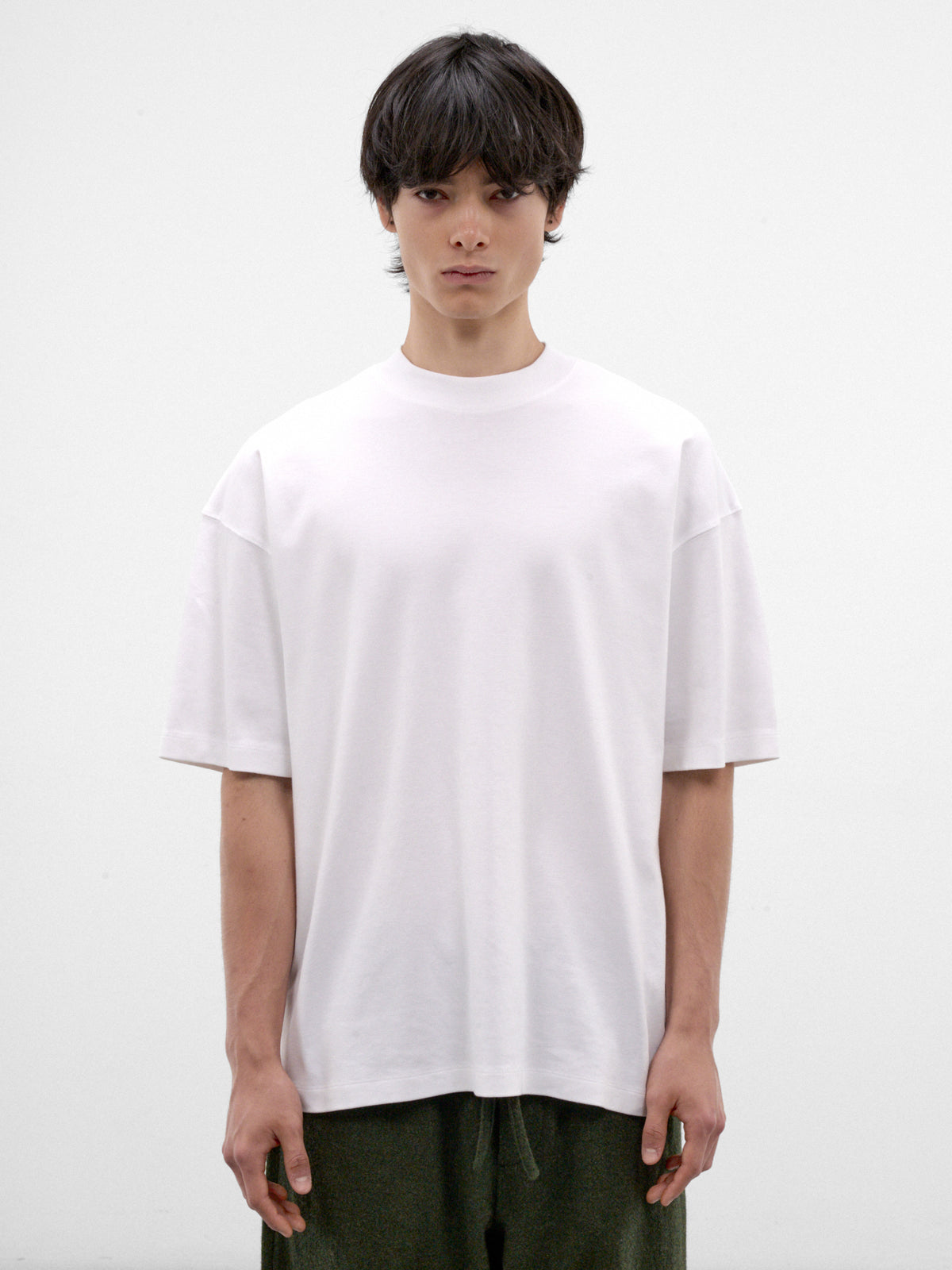White Cotton Oversized Tee (MJE09-JER01-WHITE)