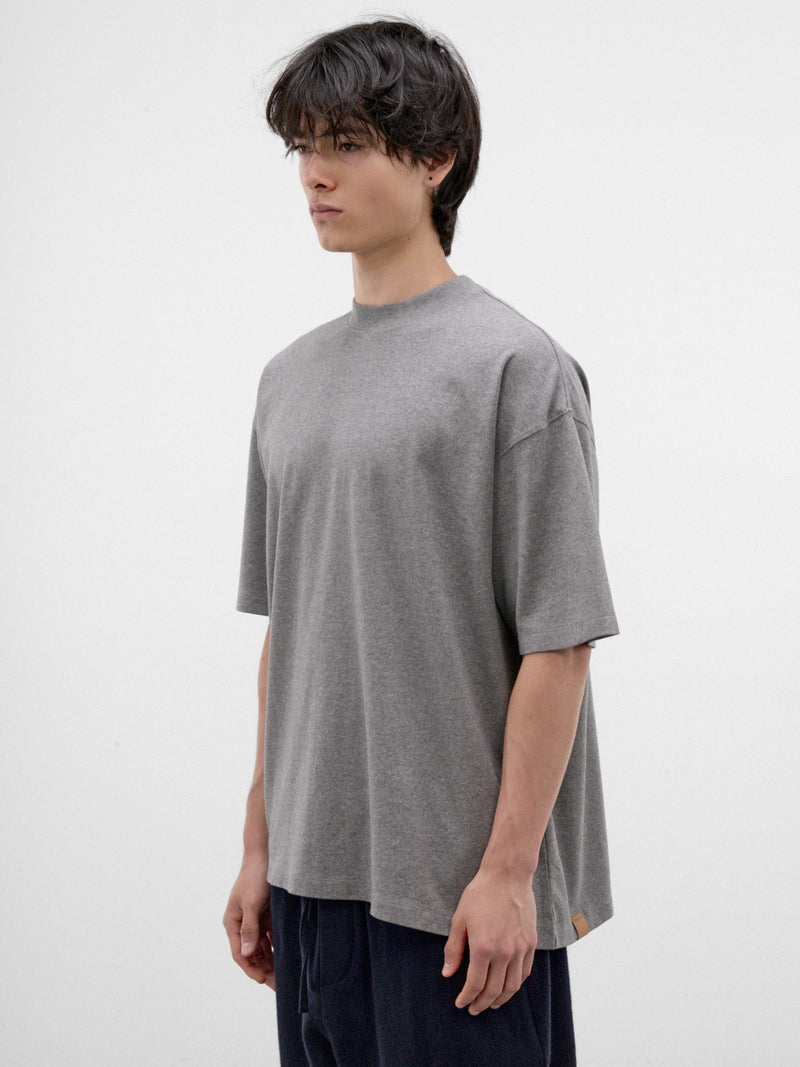 Gray Melange Cotton Oversized Tee (MJE09-JER02-DARK-GREY-MELANGE)