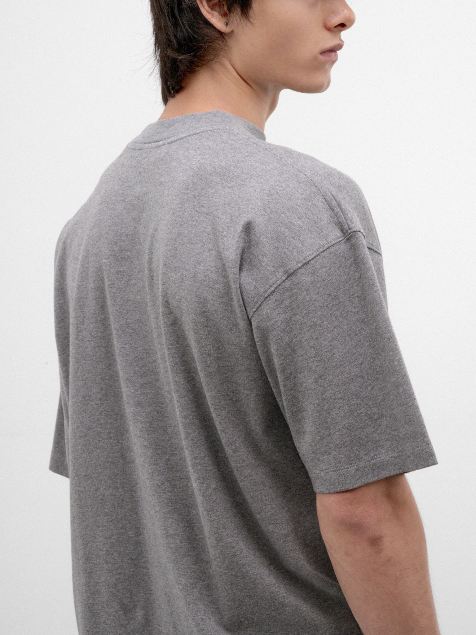 Gray Melange Cotton Oversized Tee (MJE09-JER02-DARK-GREY-MELANGE)