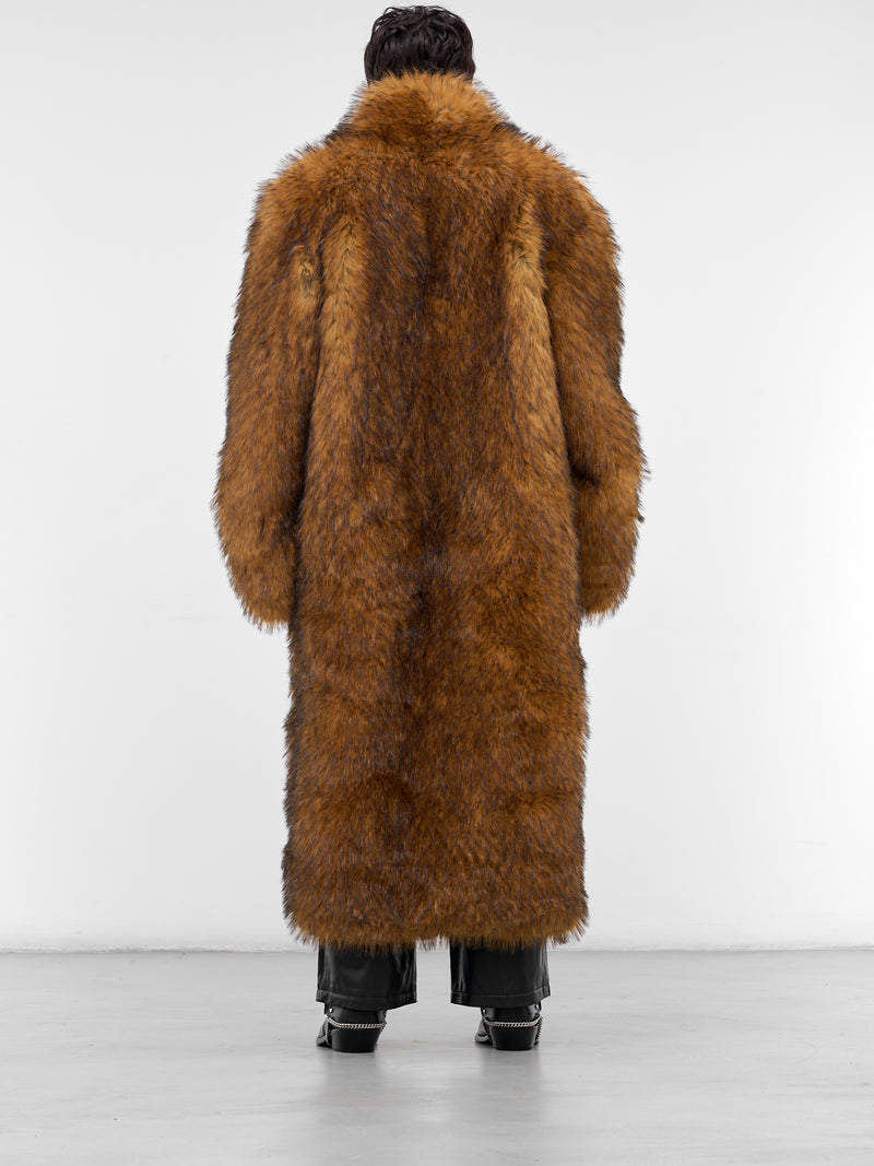 Beige Oversized Faux Fur Coat (MM006-BEIGE)