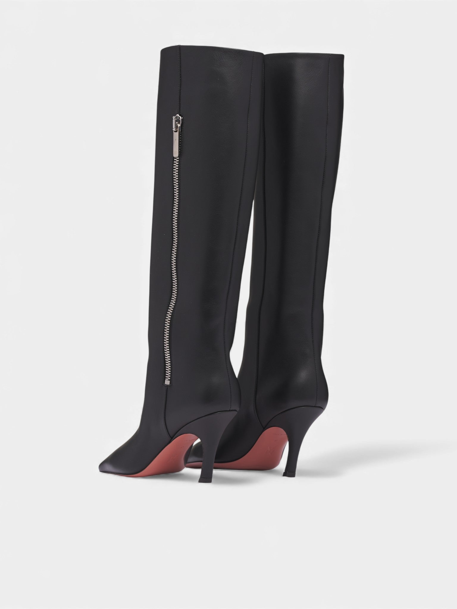 Knee-High Leather Mona Boots (MONA-BOOT-80-BLACK-CALF)