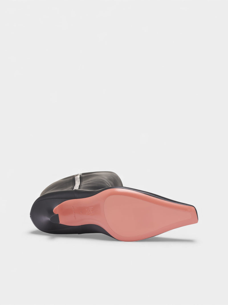 Knee-High Leather Mona Boots (MONA-BOOT-80-BLACK-CALF)