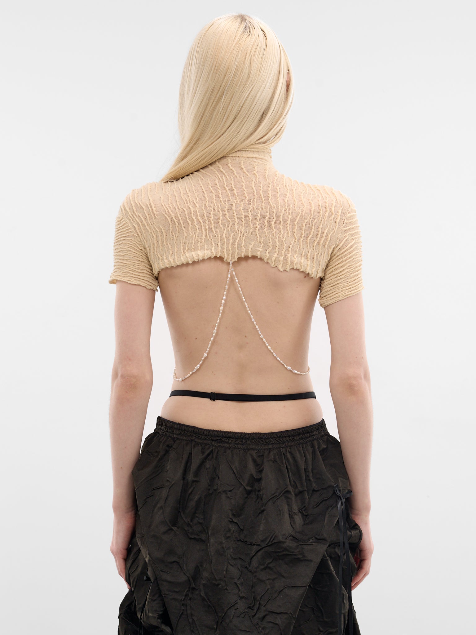 Moonsick Nylon Pearl Strand Tee (MOONSICK-TEE-BEIGE)