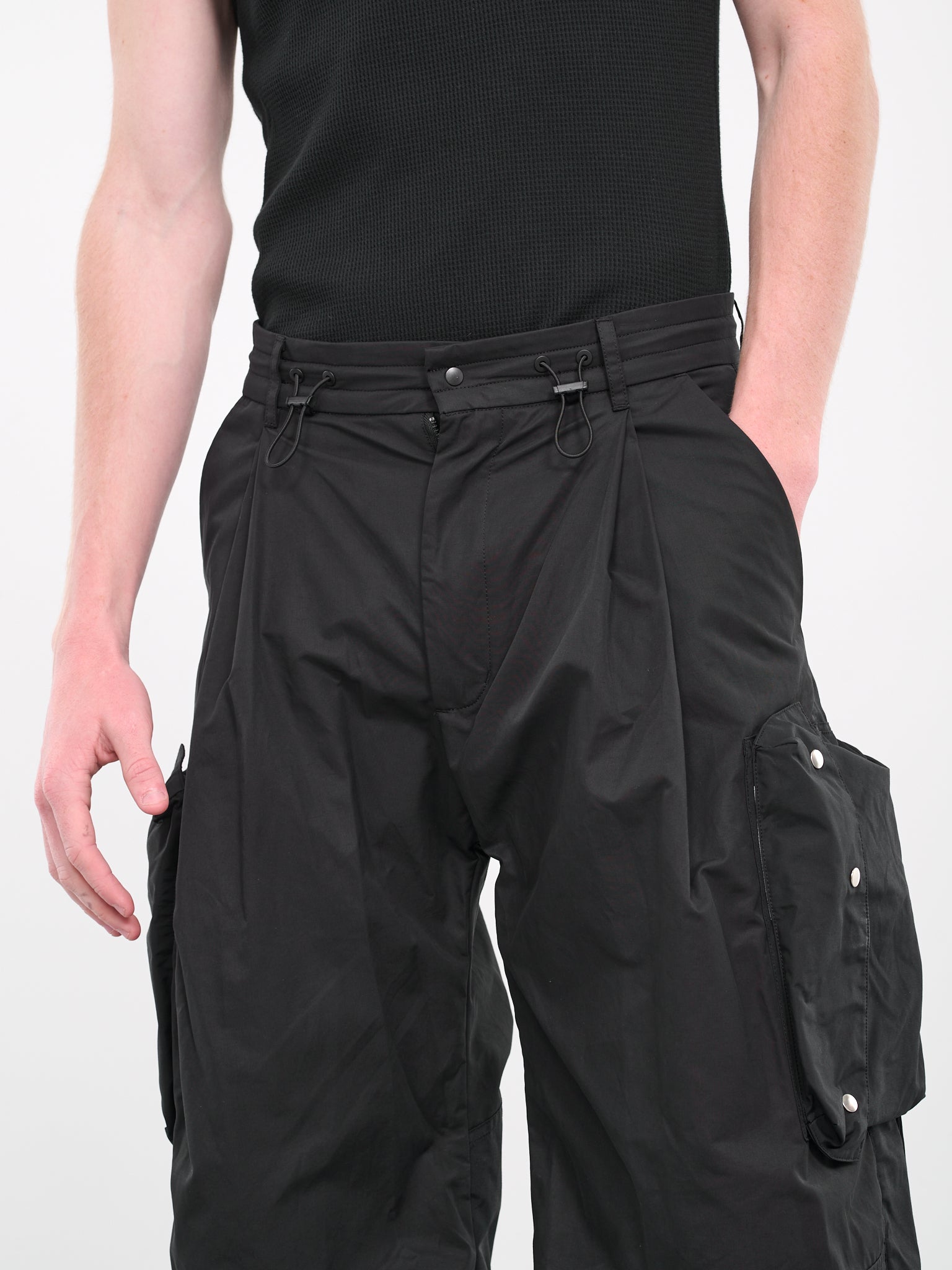 Zip Hem Cargo Pants (MP-04-BLACK)