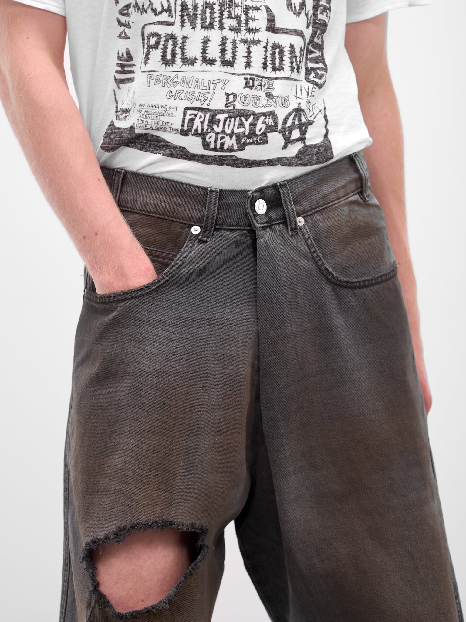 Dirtied Denim Kriss Kross Shorts (MP003D-WDD-DIRTY-OUTCAST-GREY)