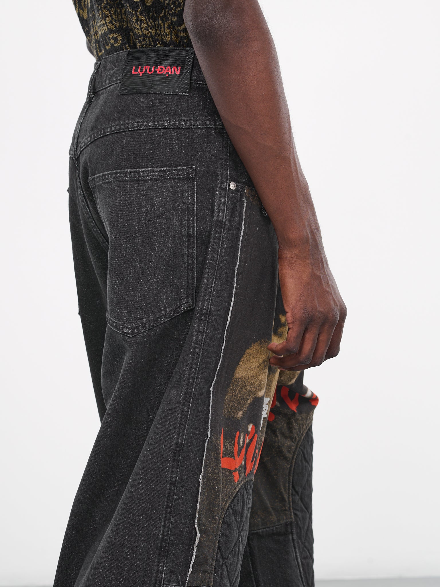 Knee Patch Jeans (MP037D-WD-GRAPHITE-BLACK)