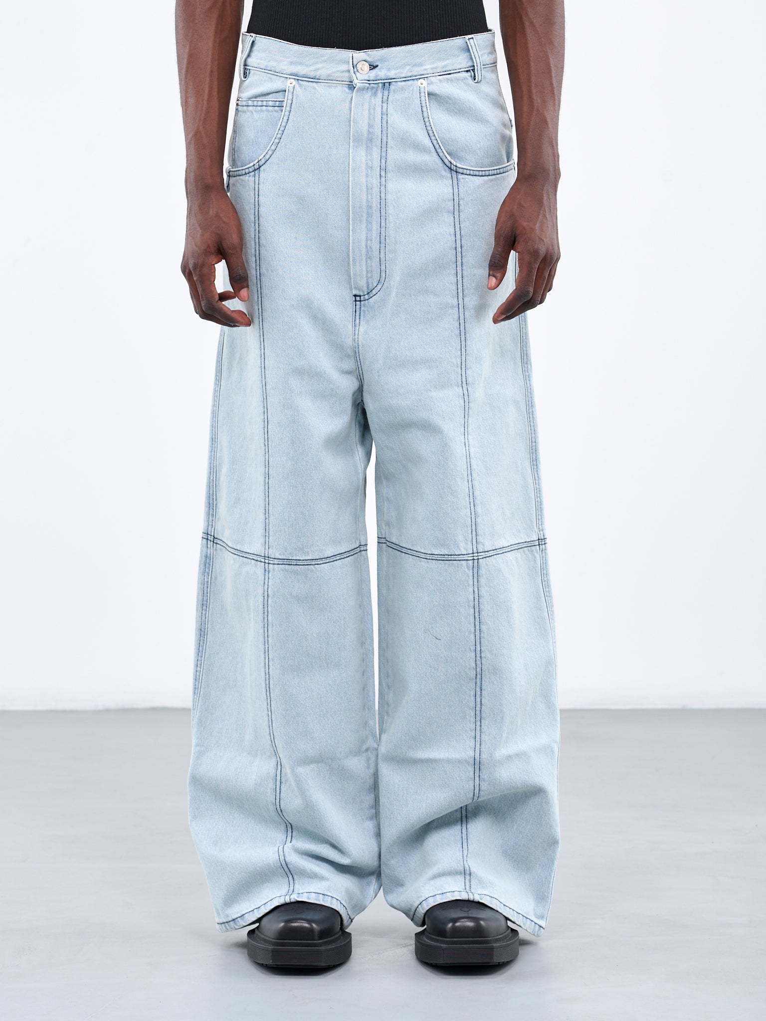 Ice blue baggy jeans Clearance