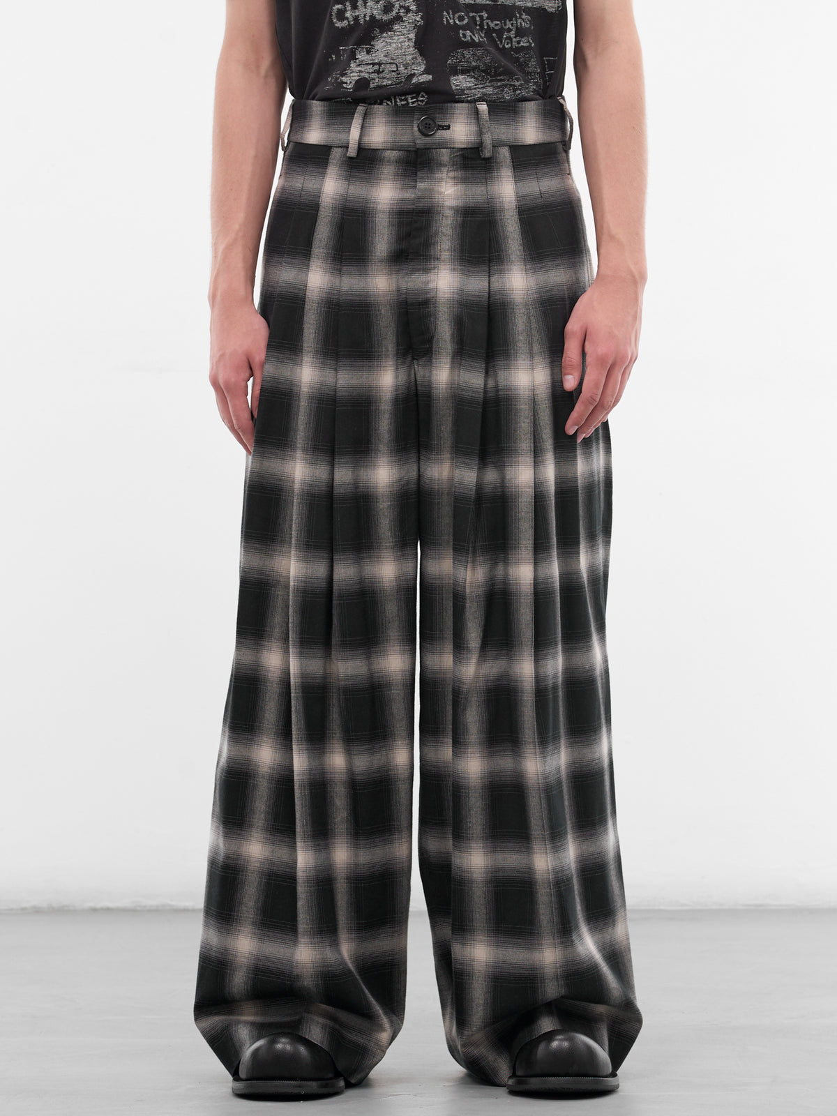 Ombre Check Triple Pleated Trousers (MP041W-OCC-907-OMBRE-CHECK)