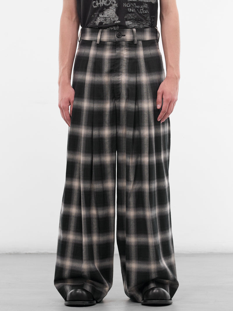 Ombre Check Triple Pleated Trousers (MP041W-OCC-907-OMBRE-CHECK)