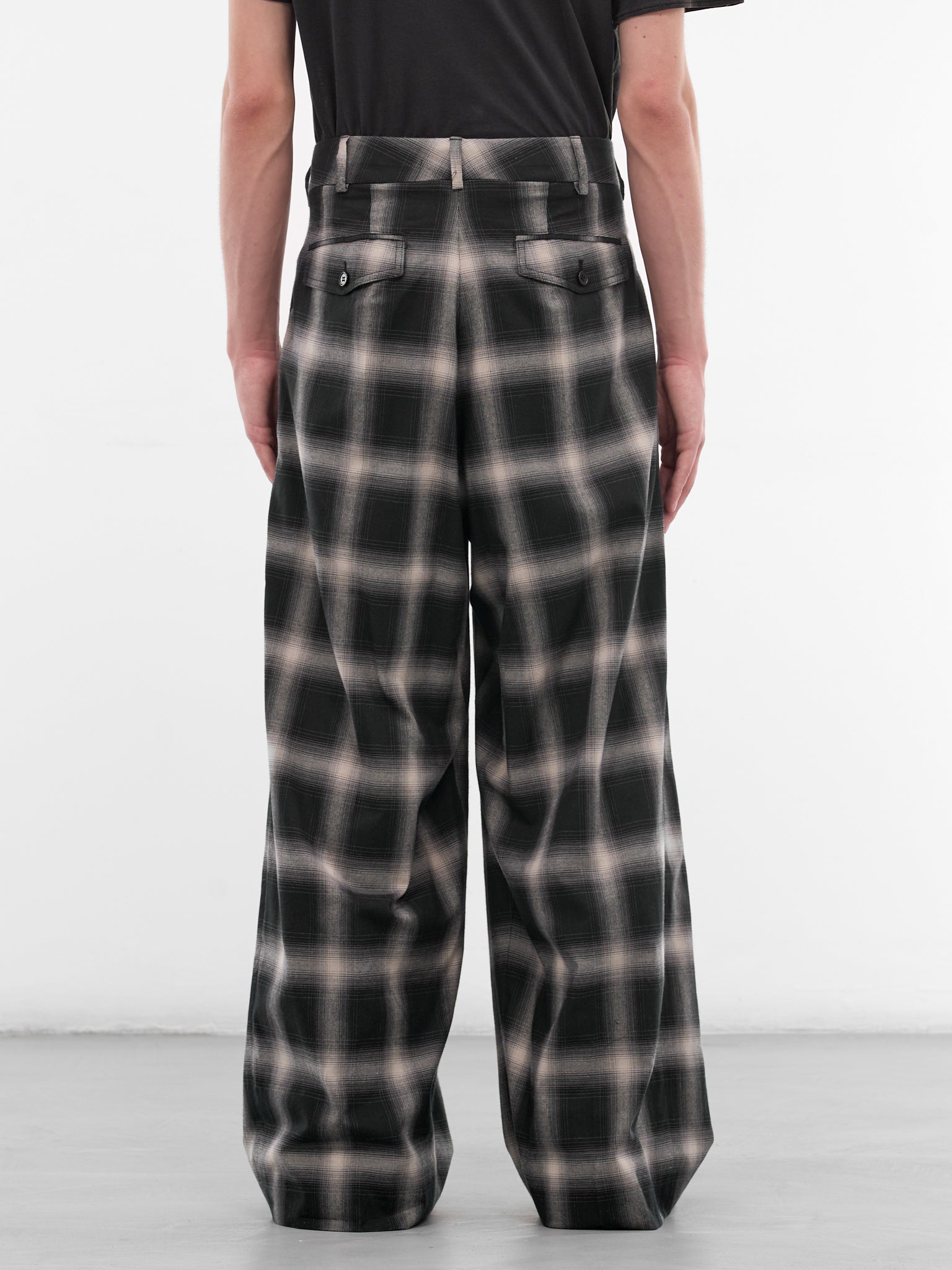 Ombre Check Triple Pleated Trousers (MP041W-OCC-907-OMBRE-CHECK)