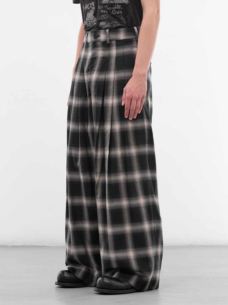 Ombre Check Triple Pleated Trousers (MP041W-OCC-907-OMBRE-CHECK)