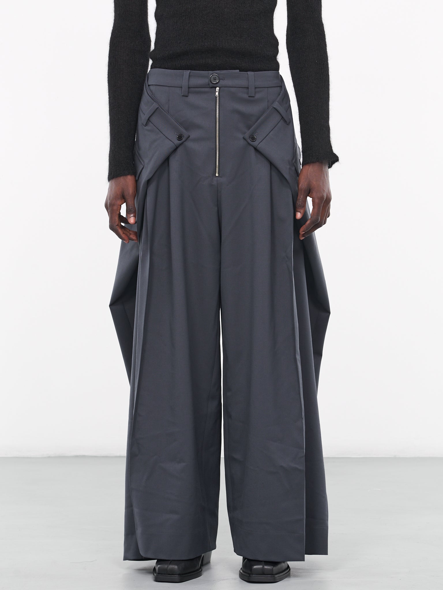 Double Pleated Pants (MP045W-LSW-DARK-GREY)