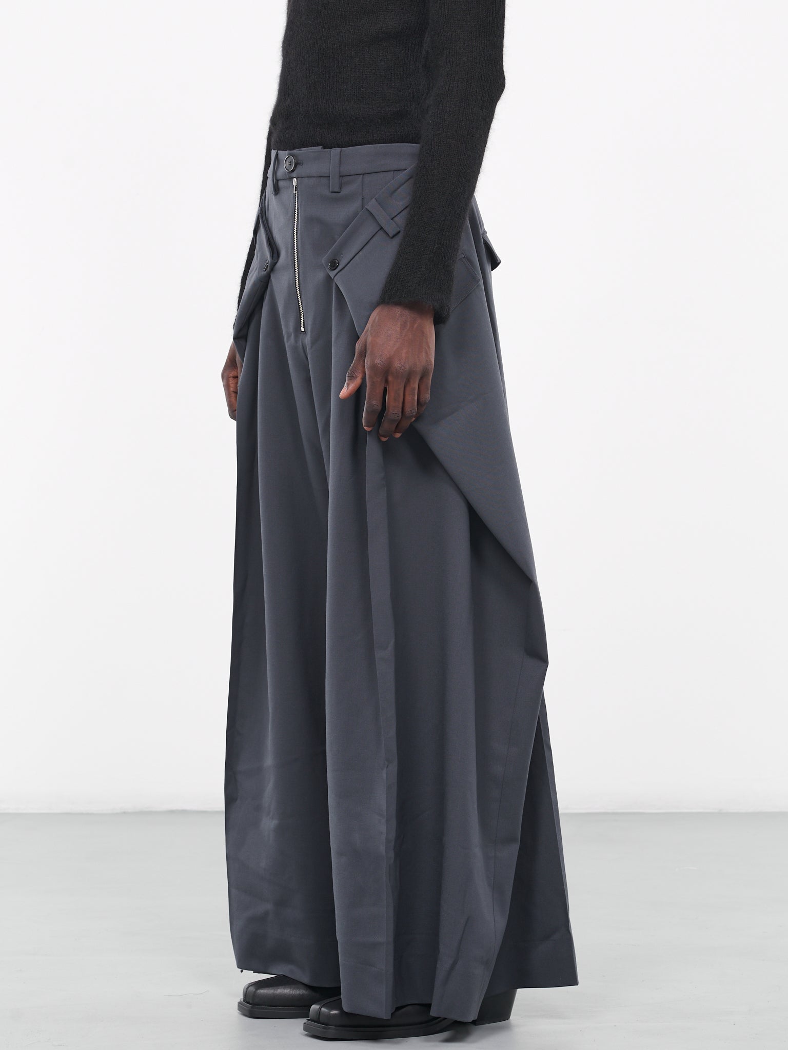 Double Pleated Pants (MP045W-LSW-DARK-GREY)