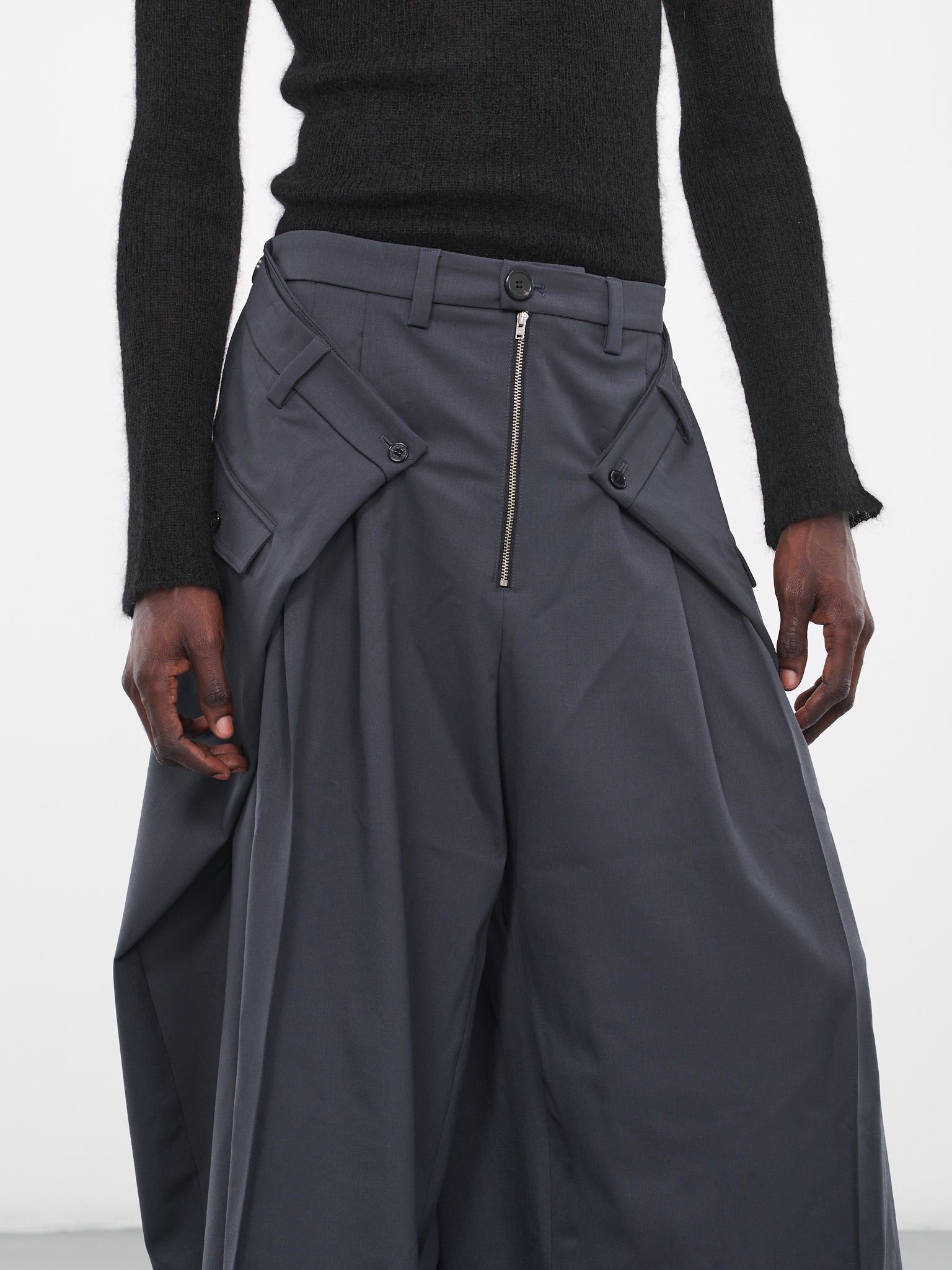 Double Pleated Pants (MP045W-LSW-DARK-GREY)
