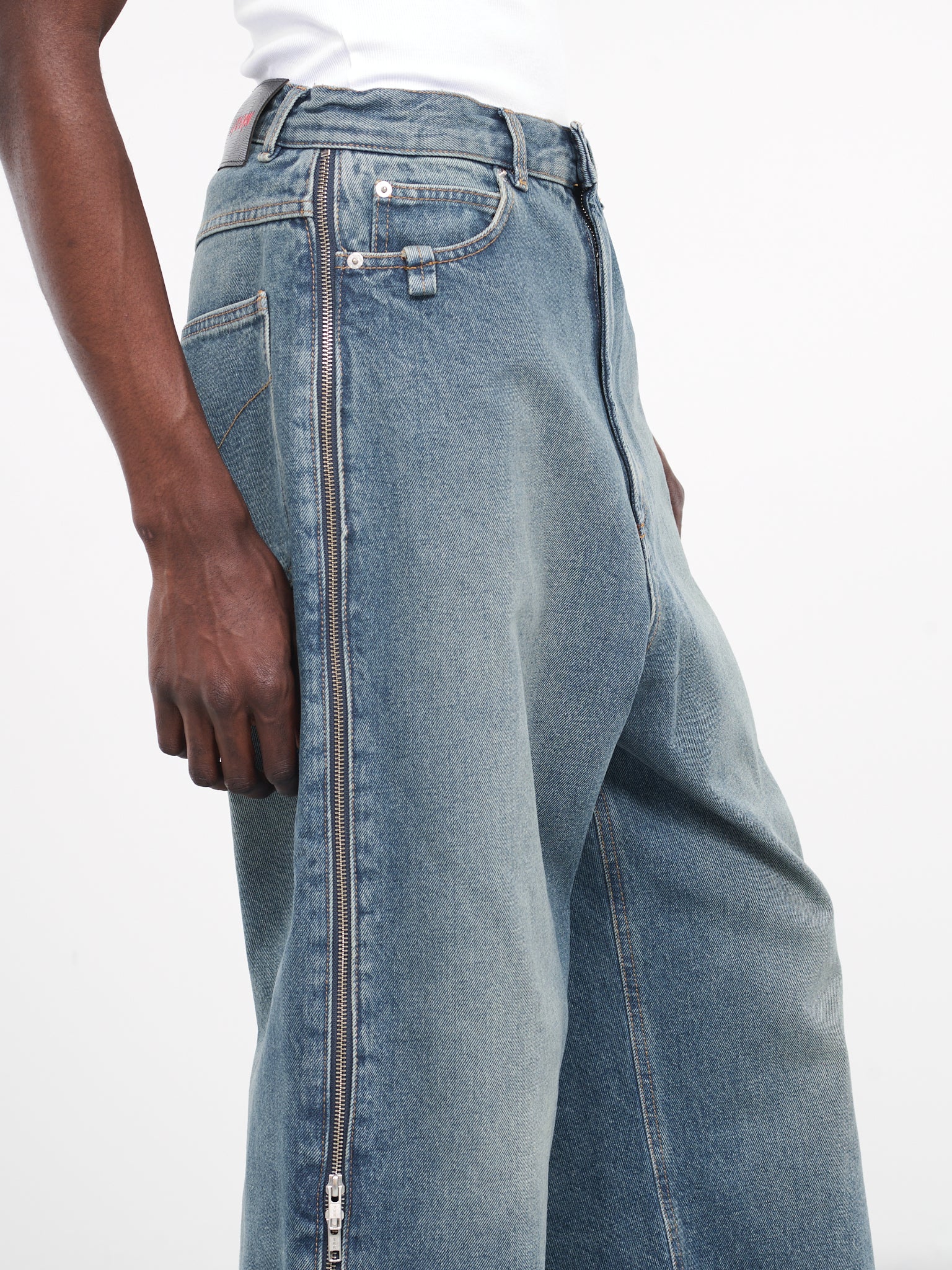 Side Zip Denim Jeans (MP059D-WD-VINTAGE-BLUE)