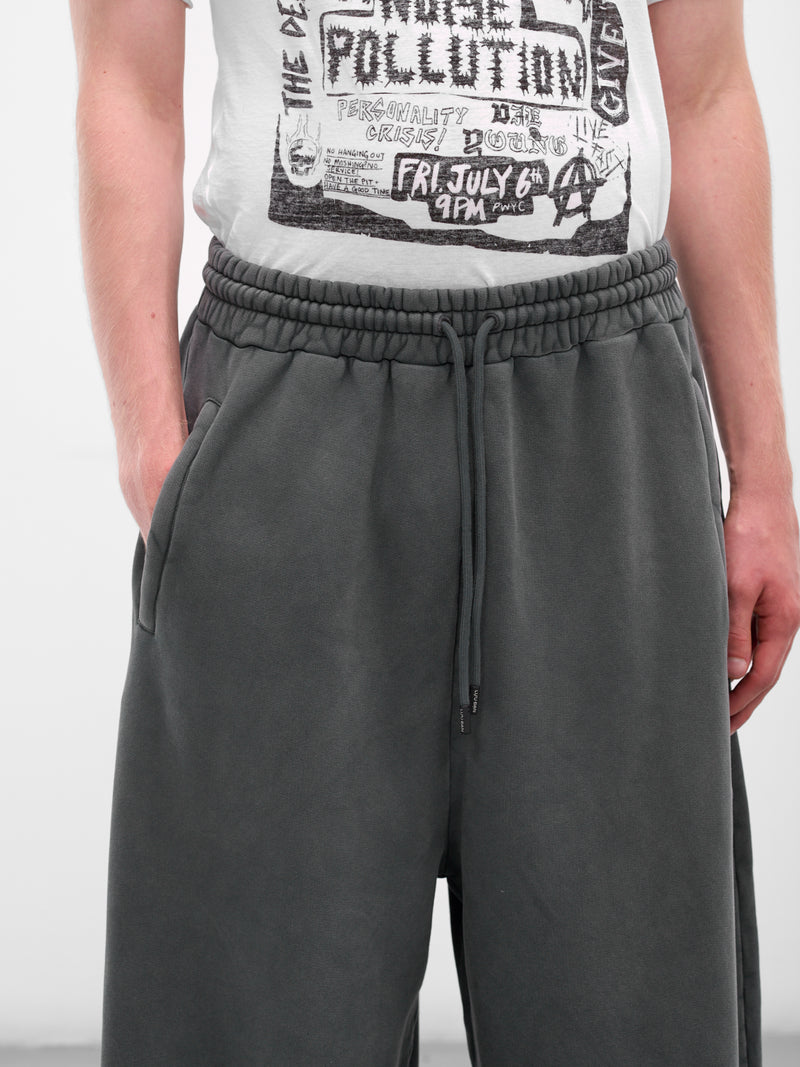 Gray Raw Cut Bontan Sweatpants (MP061J-FL-BLACK-SMOKE)