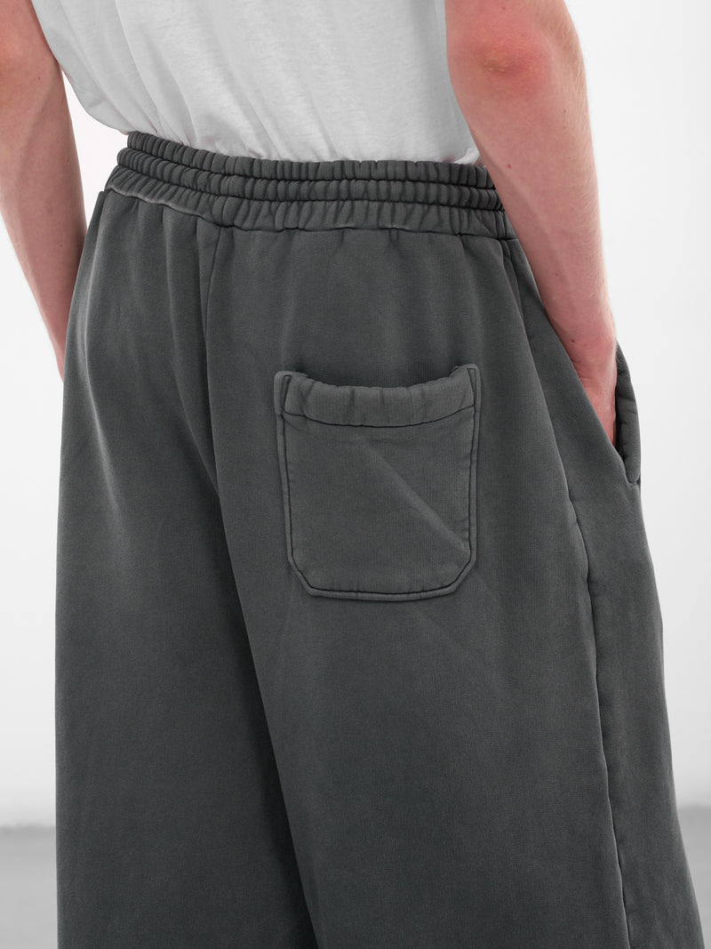 Gray Raw Cut Bontan Sweatpants (MP061J-FL-BLACK-SMOKE)