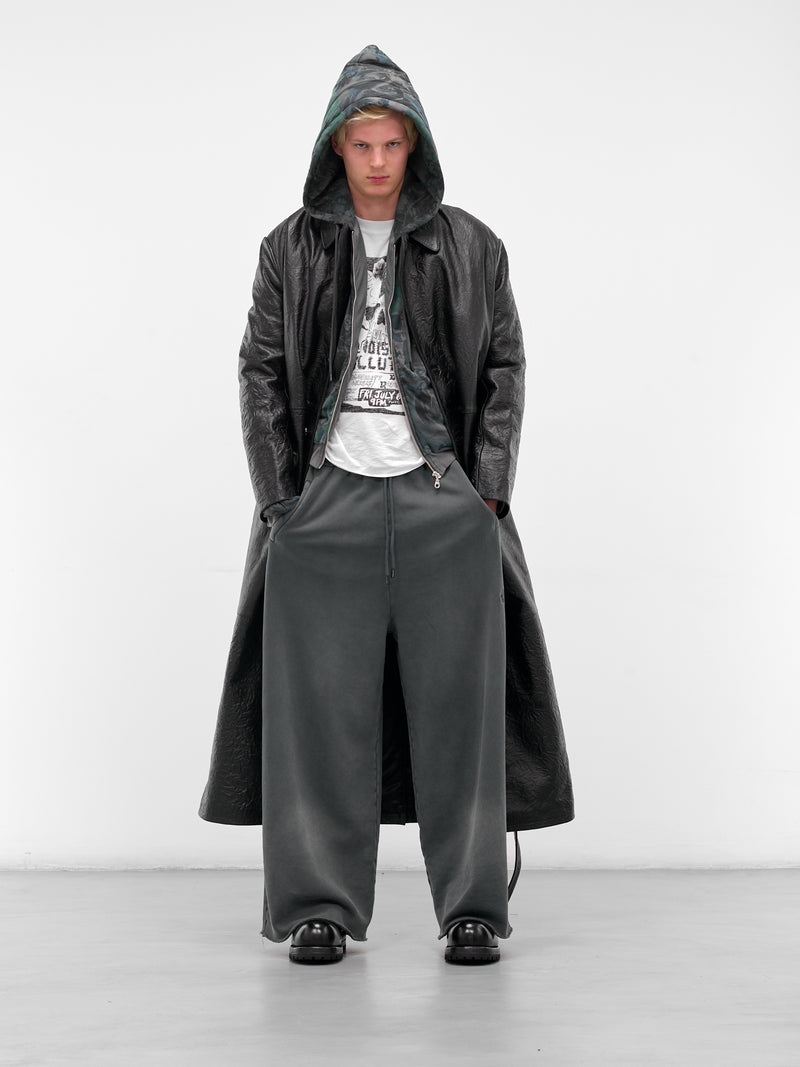 Gray Raw Cut Bontan Sweatpants (MP061J-FL-BLACK-SMOKE)