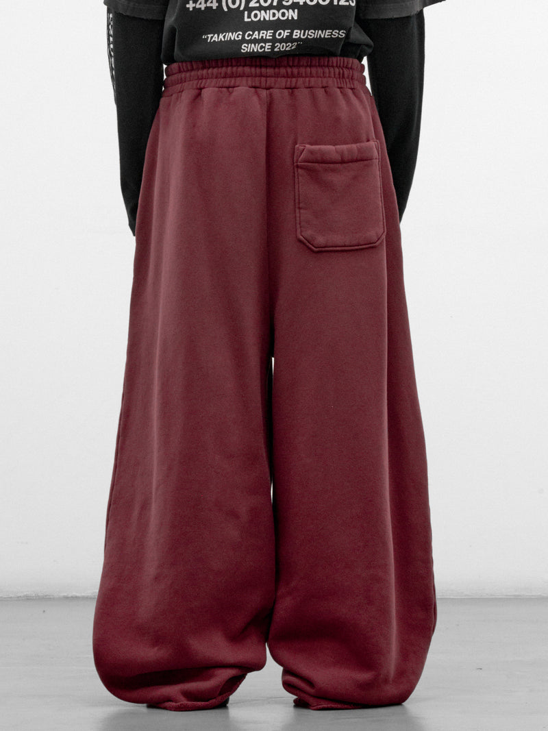 Blood Cotton Wide Leg Sweatpants (MP061J-HAF-507-DRIED-BLOOD)