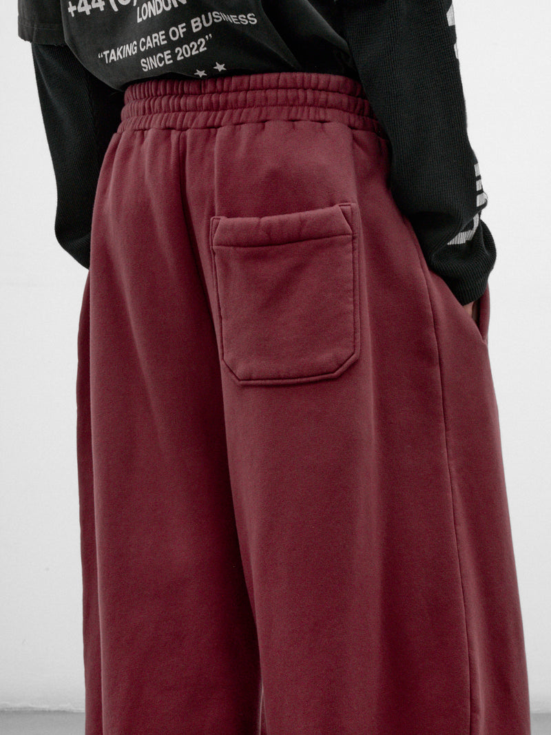 Blood Cotton Wide Leg Sweatpants (MP061J-HAF-507-DRIED-BLOOD)
