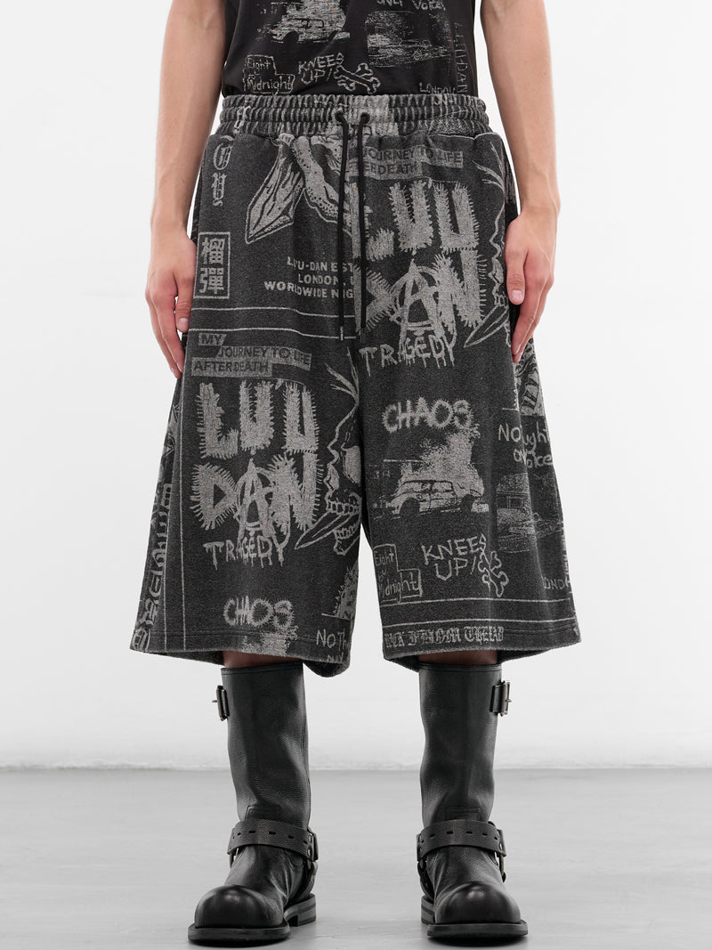 Black Punk Flyer Basketball Shorts (MP064J-TO-ART046-PUNK-FLYER)