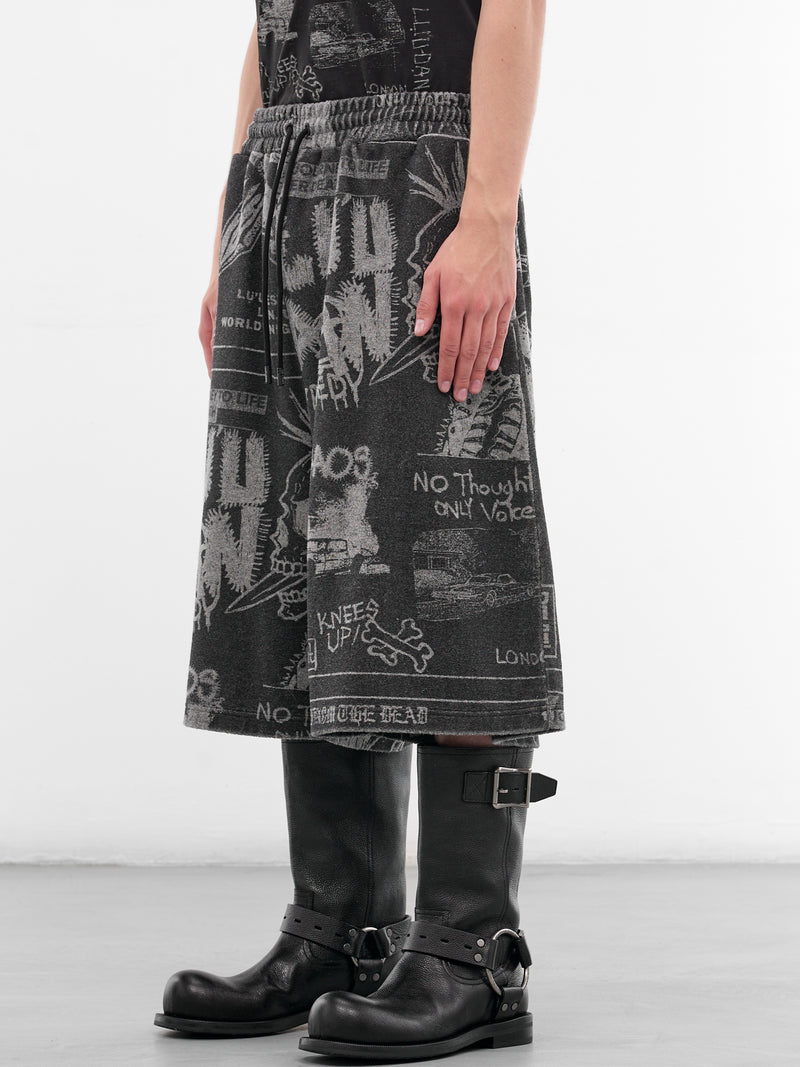 Black Punk Flyer Basketball Shorts (MP064J-TO-ART046-PUNK-FLYER)