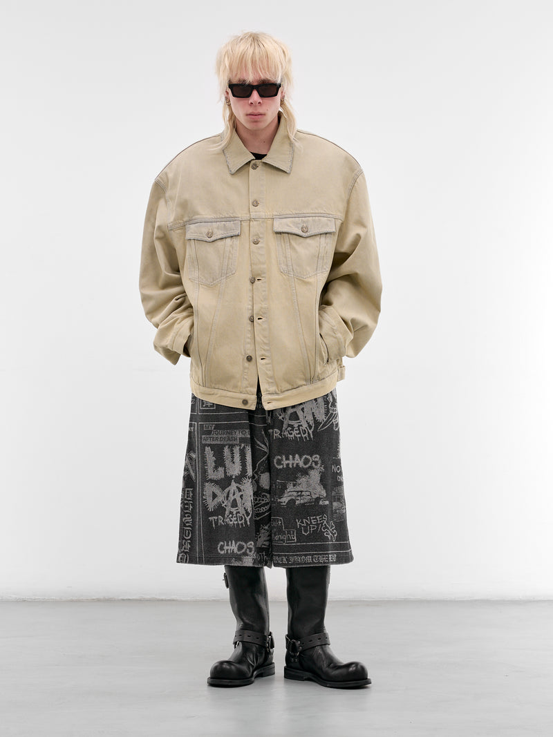 Black Punk Flyer Basketball Shorts (MP064J-TO-ART046-PUNK-FLYER)